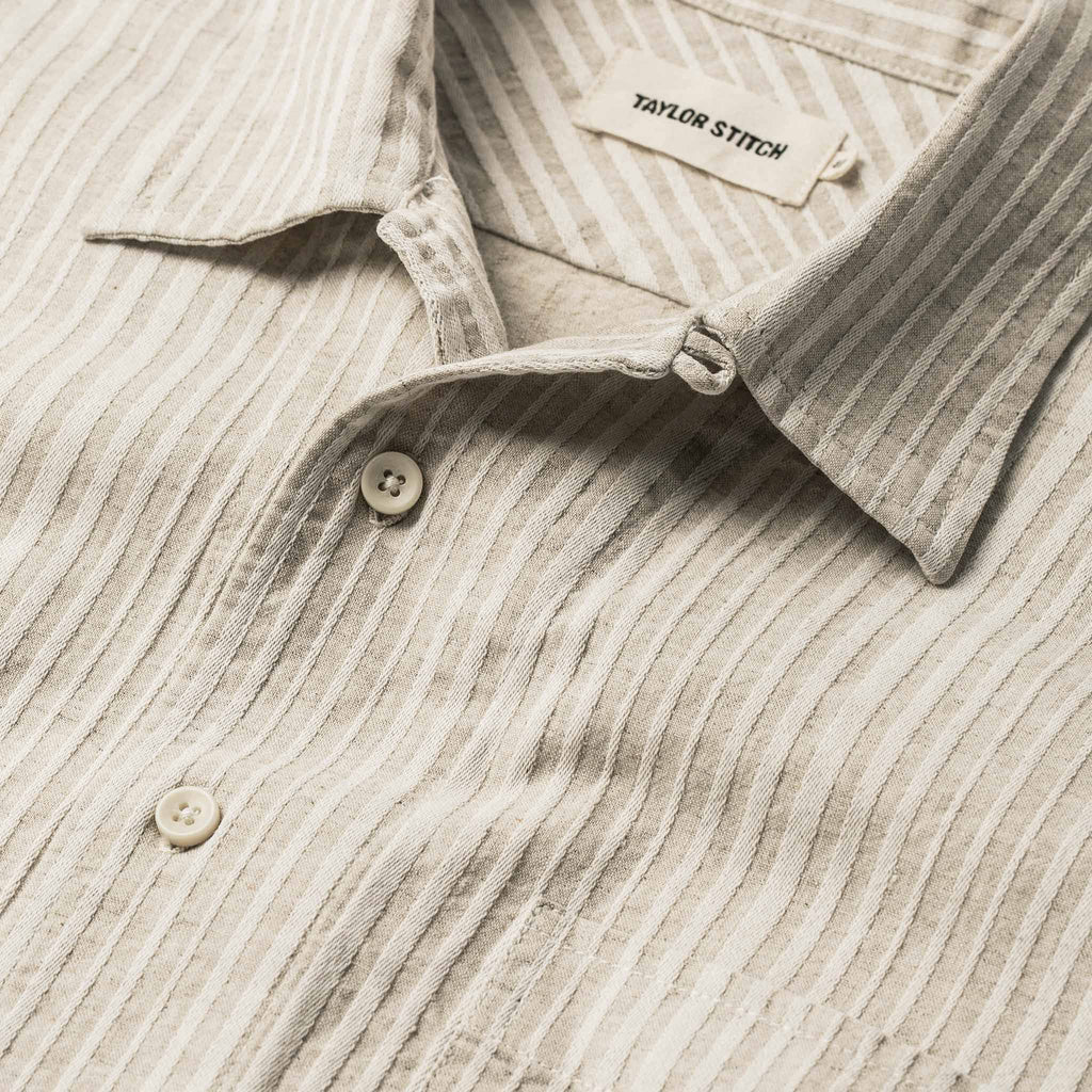 Natural Stripe Short Sleeve Shirt T8457