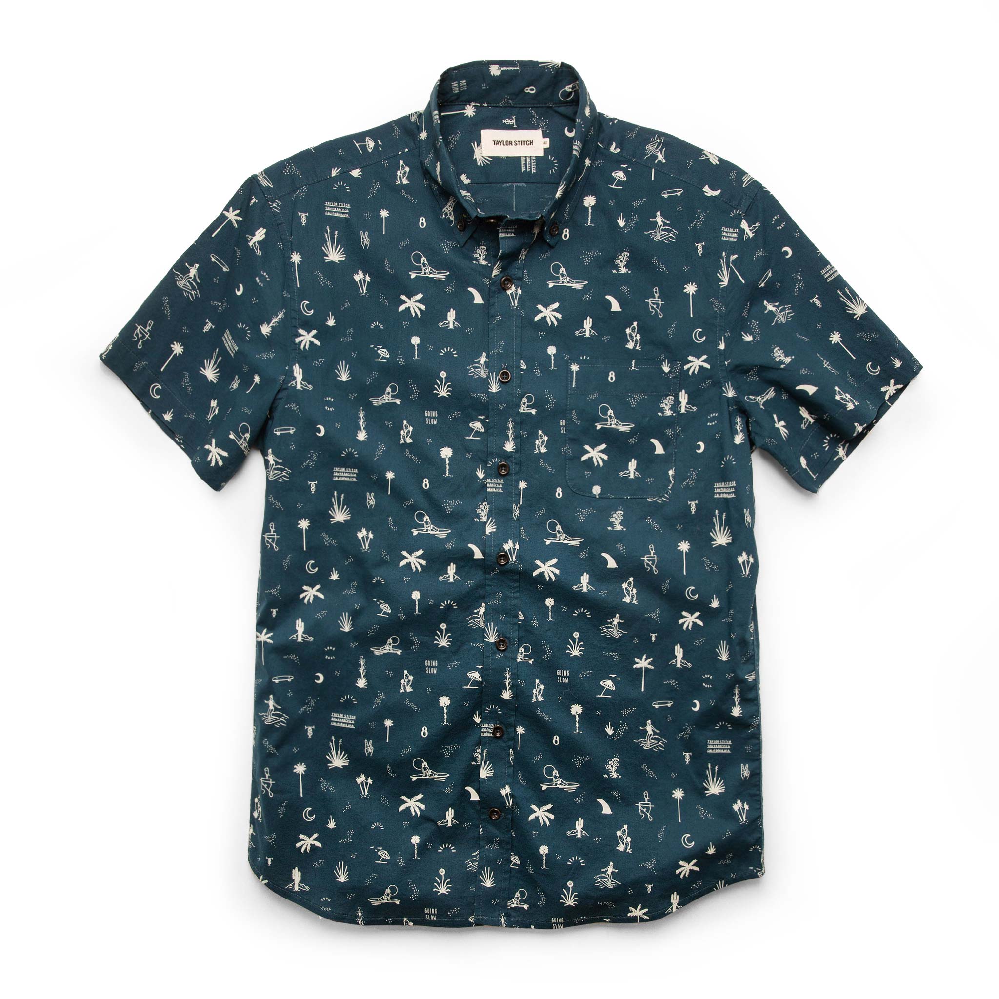 Navy Aloha Short Sleeve Jack E86314