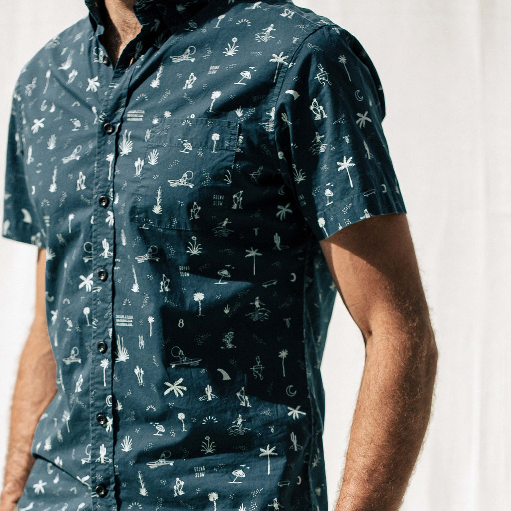 Navy Aloha Short Sleeve Jack E86314