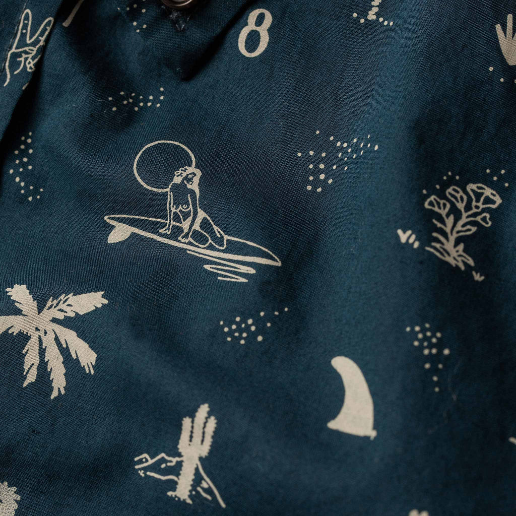 Navy Aloha Short Sleeve Jack E86314