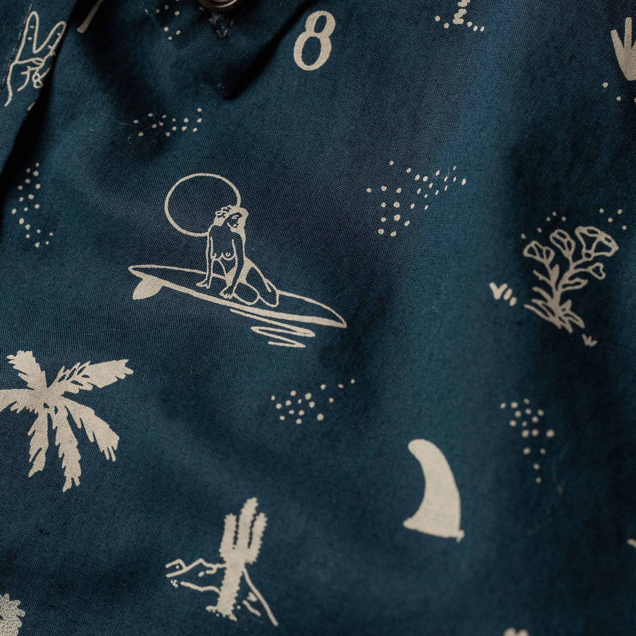 Navy Aloha Short Sleeve Jack E86314