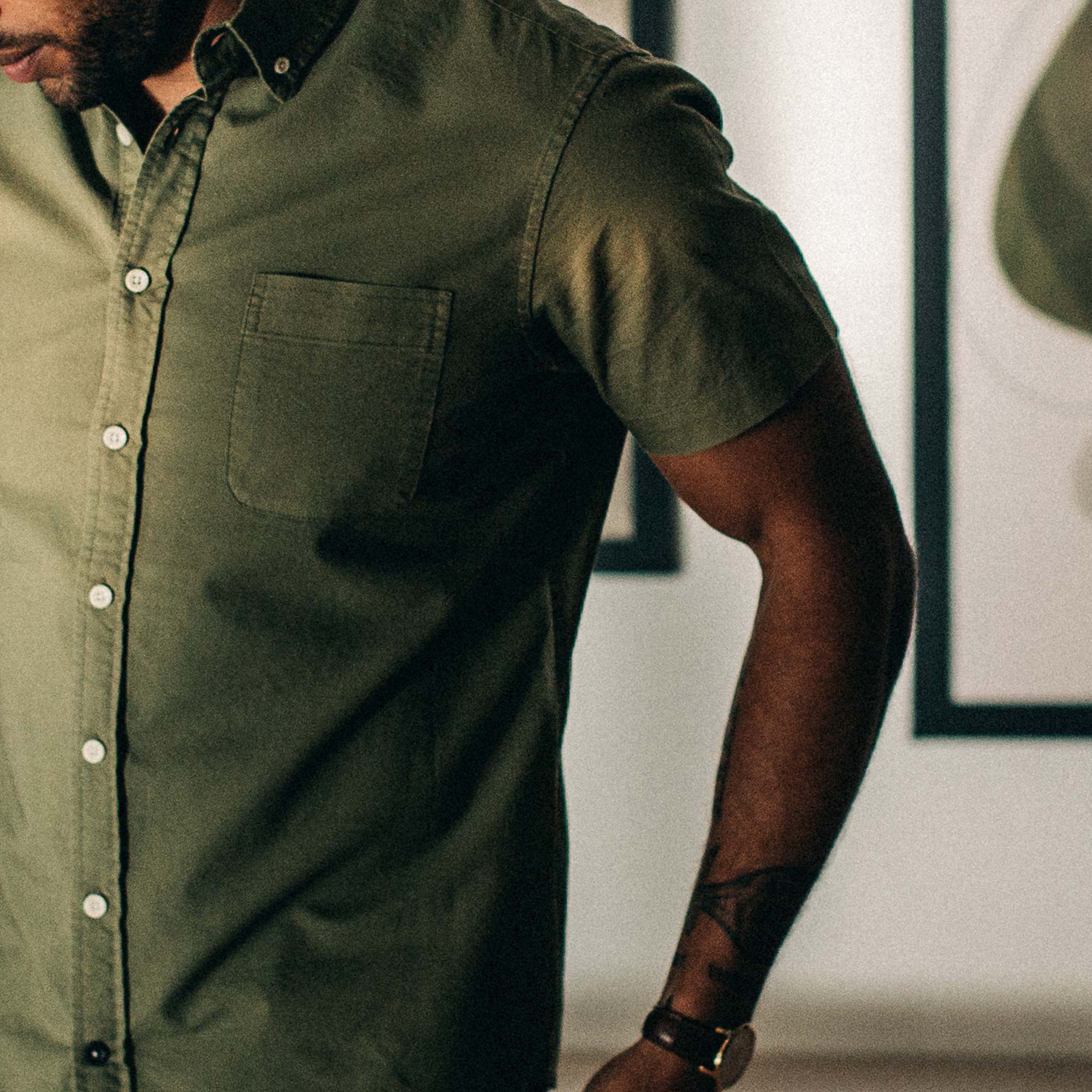 Cactus Oxford Short Sleeve Jack U357385
