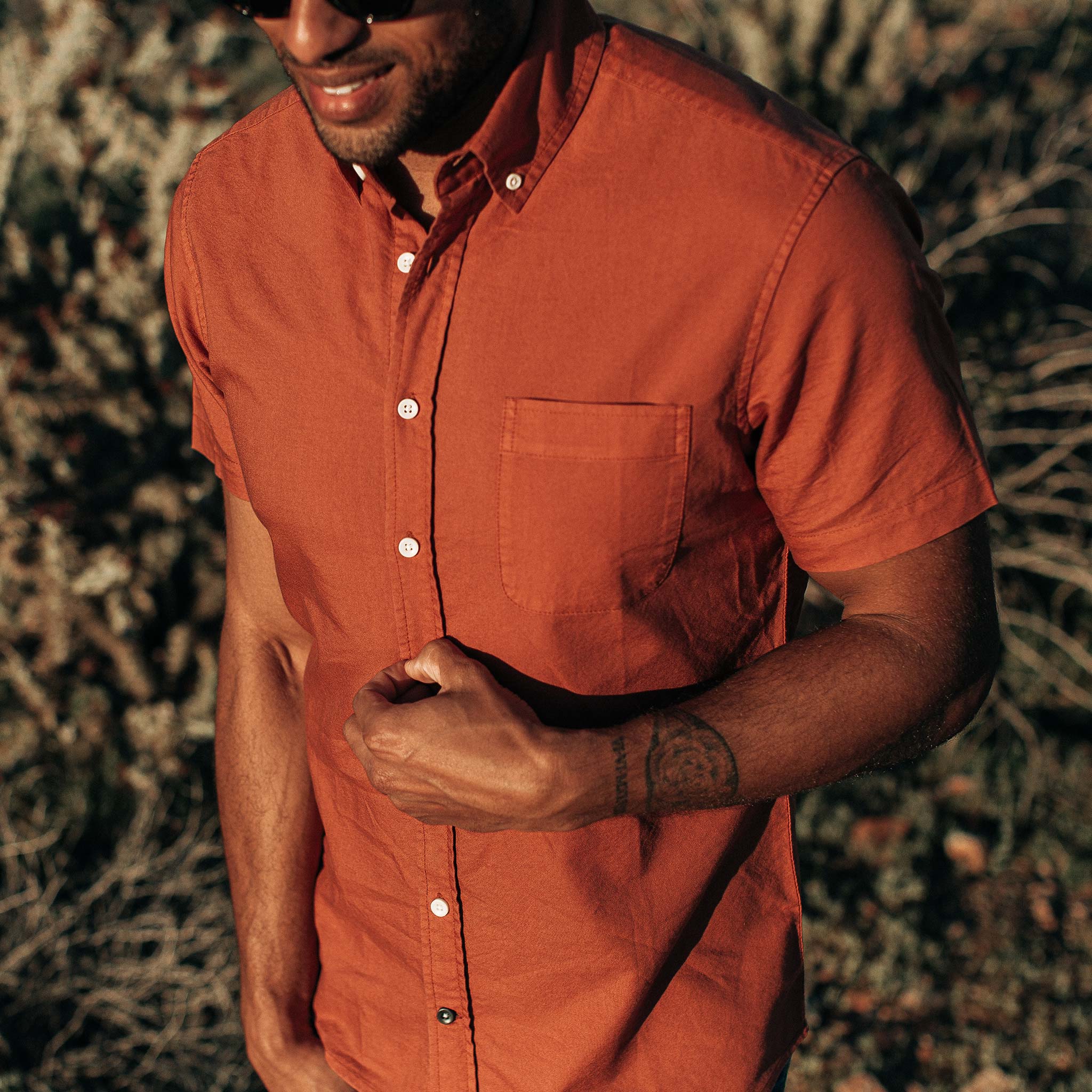 Terracotta Oxford Short Sleeve Jacket S67702