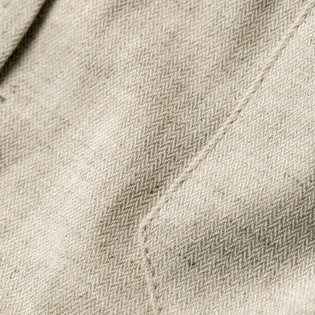 Natural Herringbone Short Sleeve Western Shirt D297