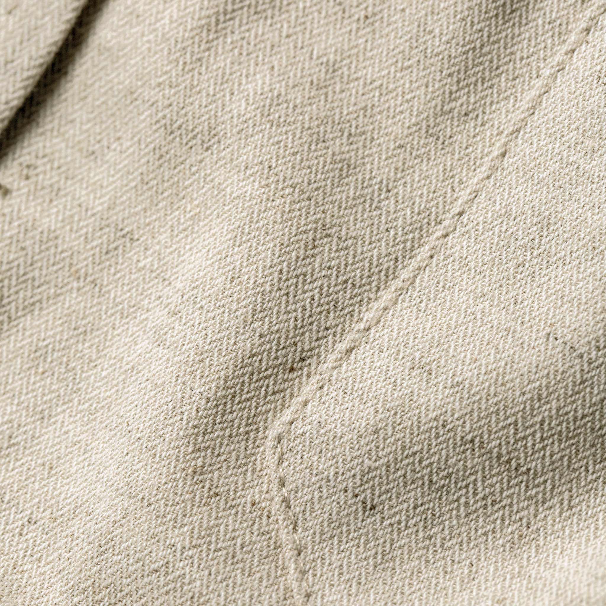 Natural Herringbone Short Sleeve Western Shirt D297