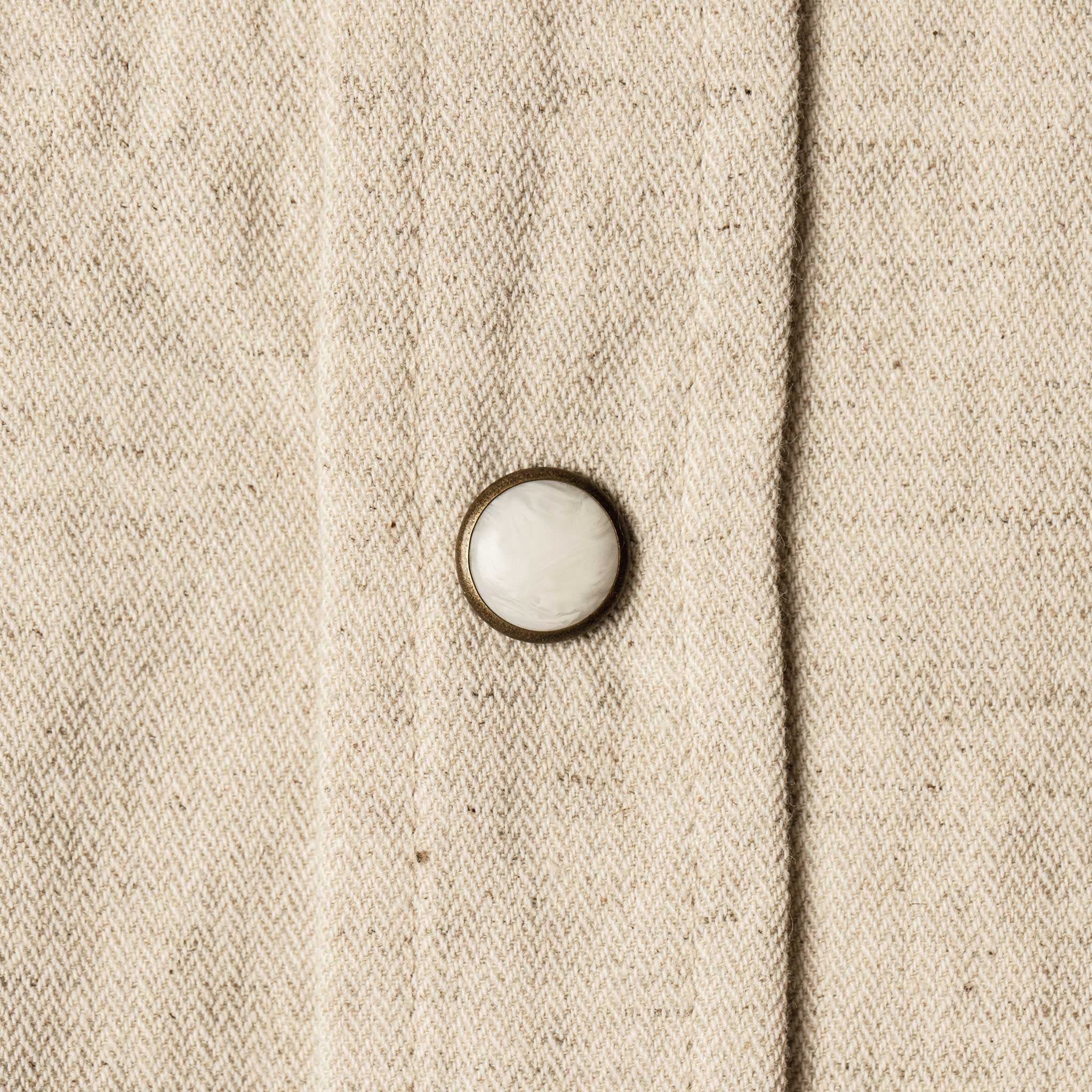 Natural Herringbone Short Sleeve Western Shirt D297