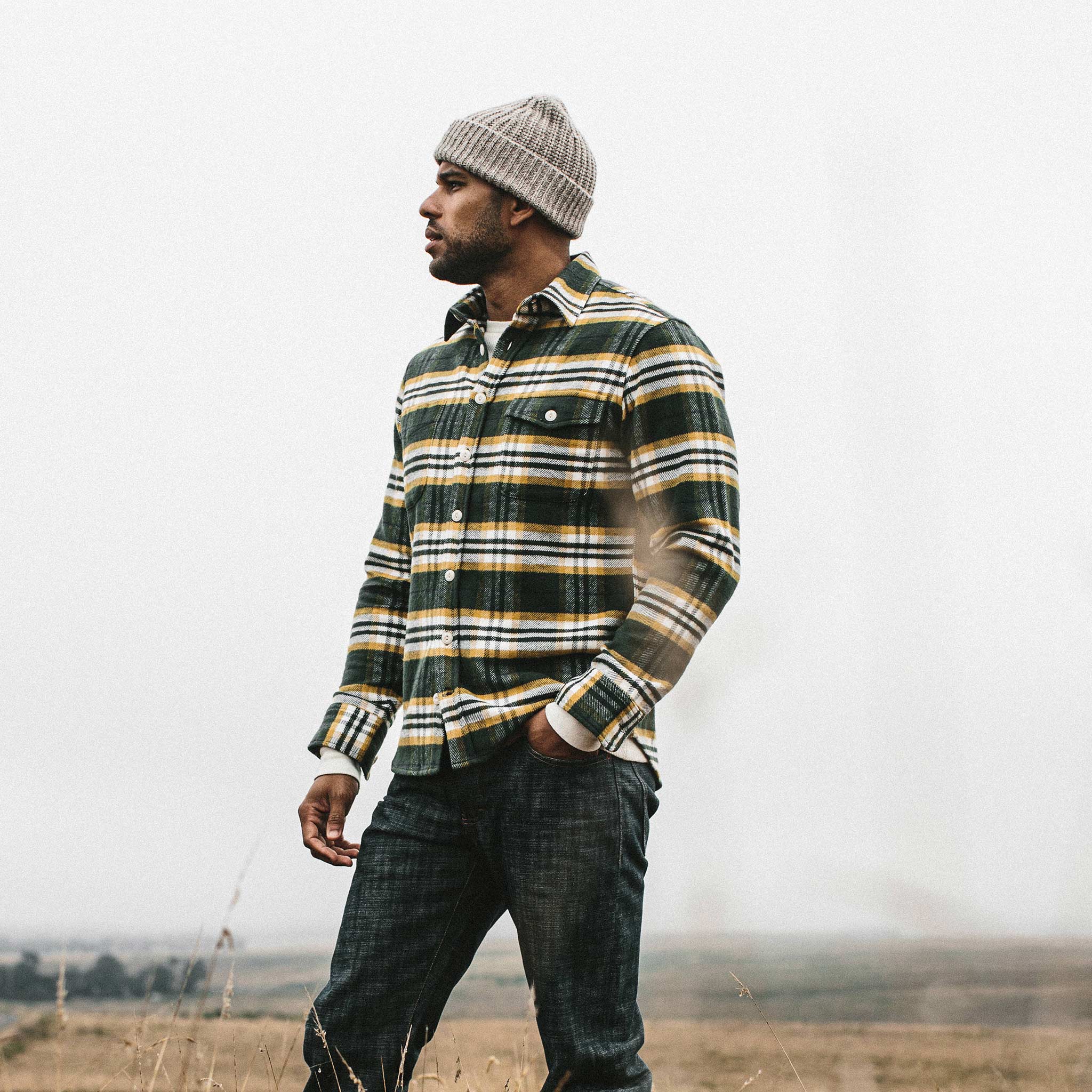 Green Plaid Shirt J934