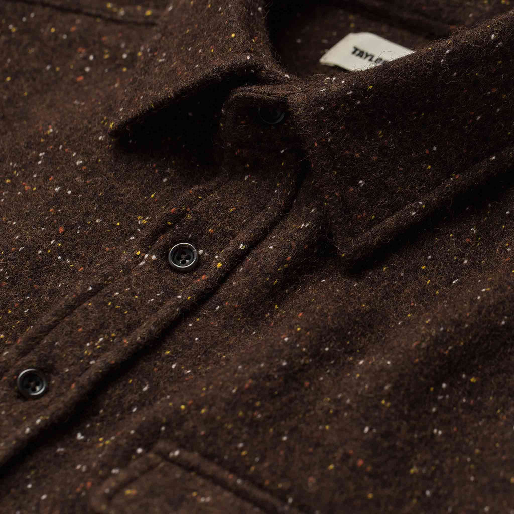 The Leeward Shirt in Chocolate Donegal