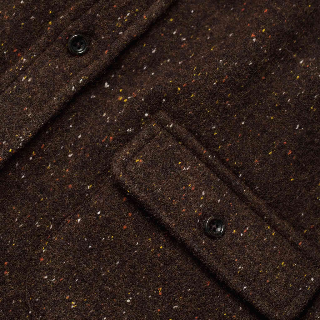 The Leeward Shirt in Chocolate Donegal