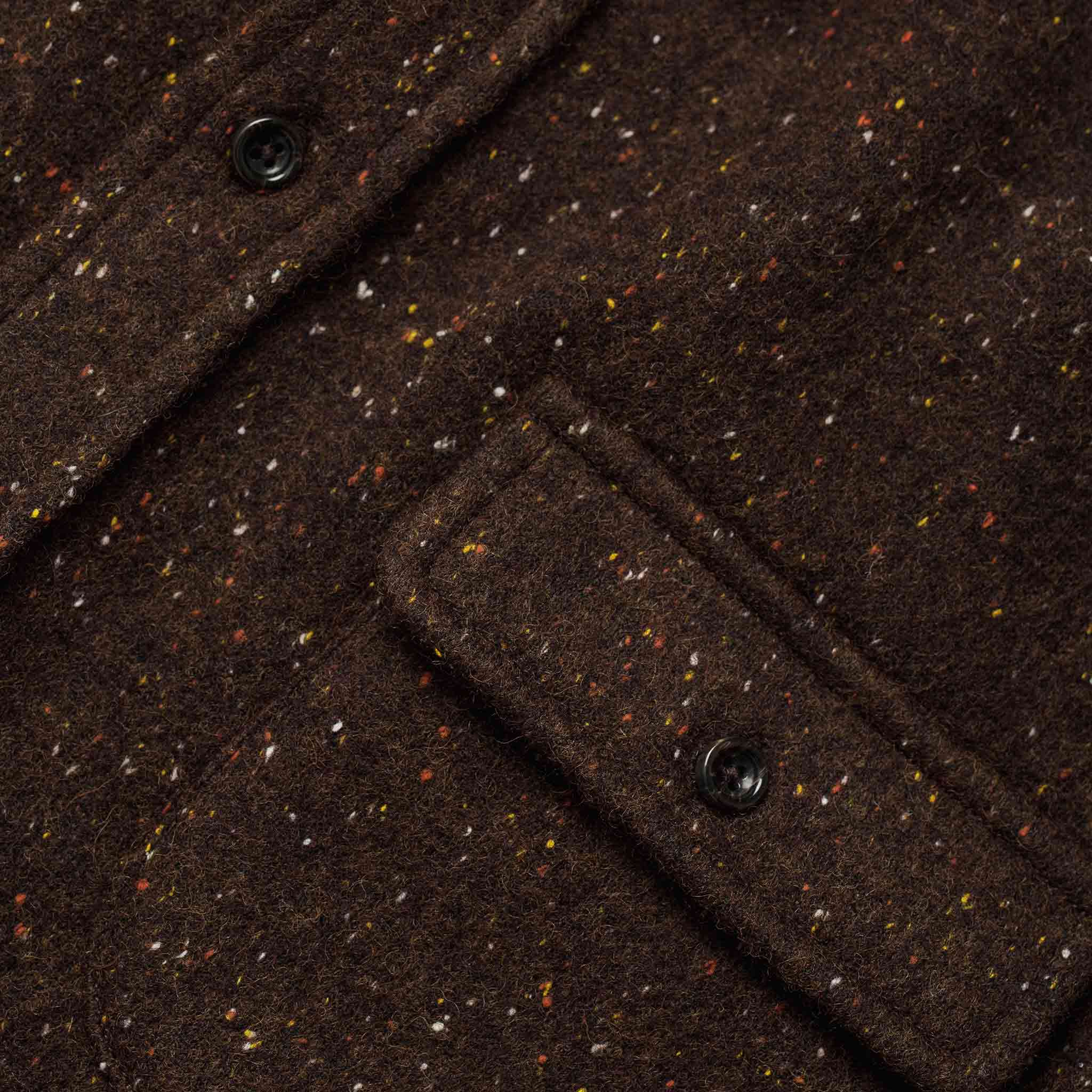 The Leeward Shirt in Chocolate Donegal