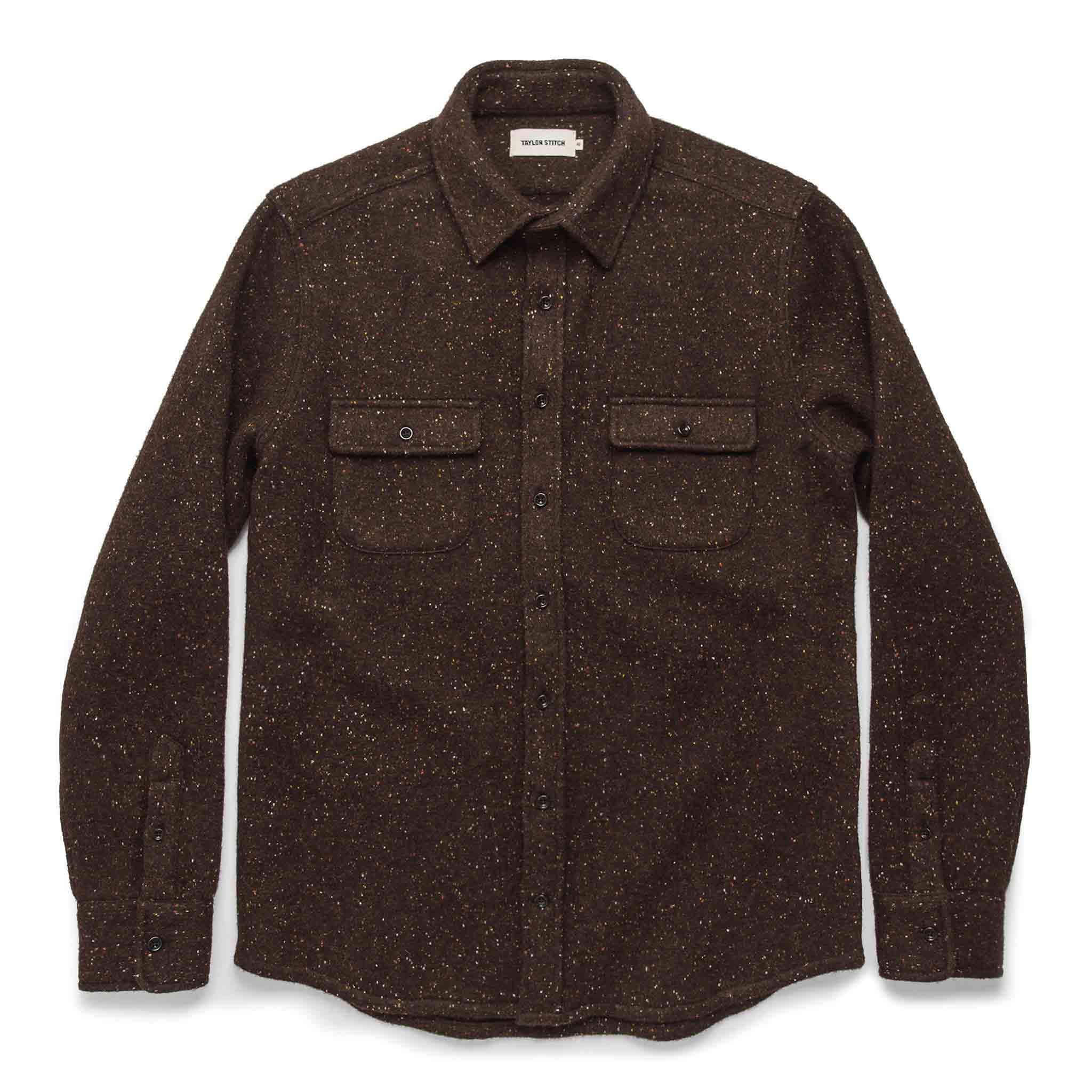 The Leeward Shirt in Chocolate Donegal
