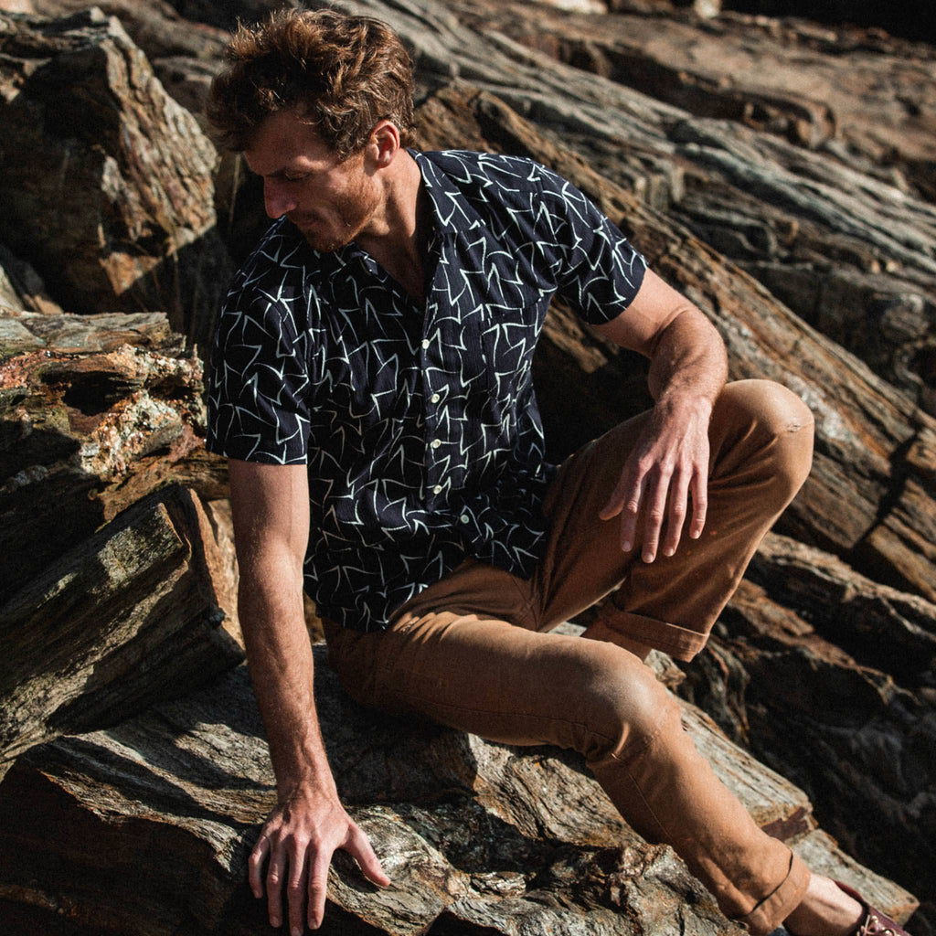 Dark Navy Seagull Short Sleeve Shirt K290375