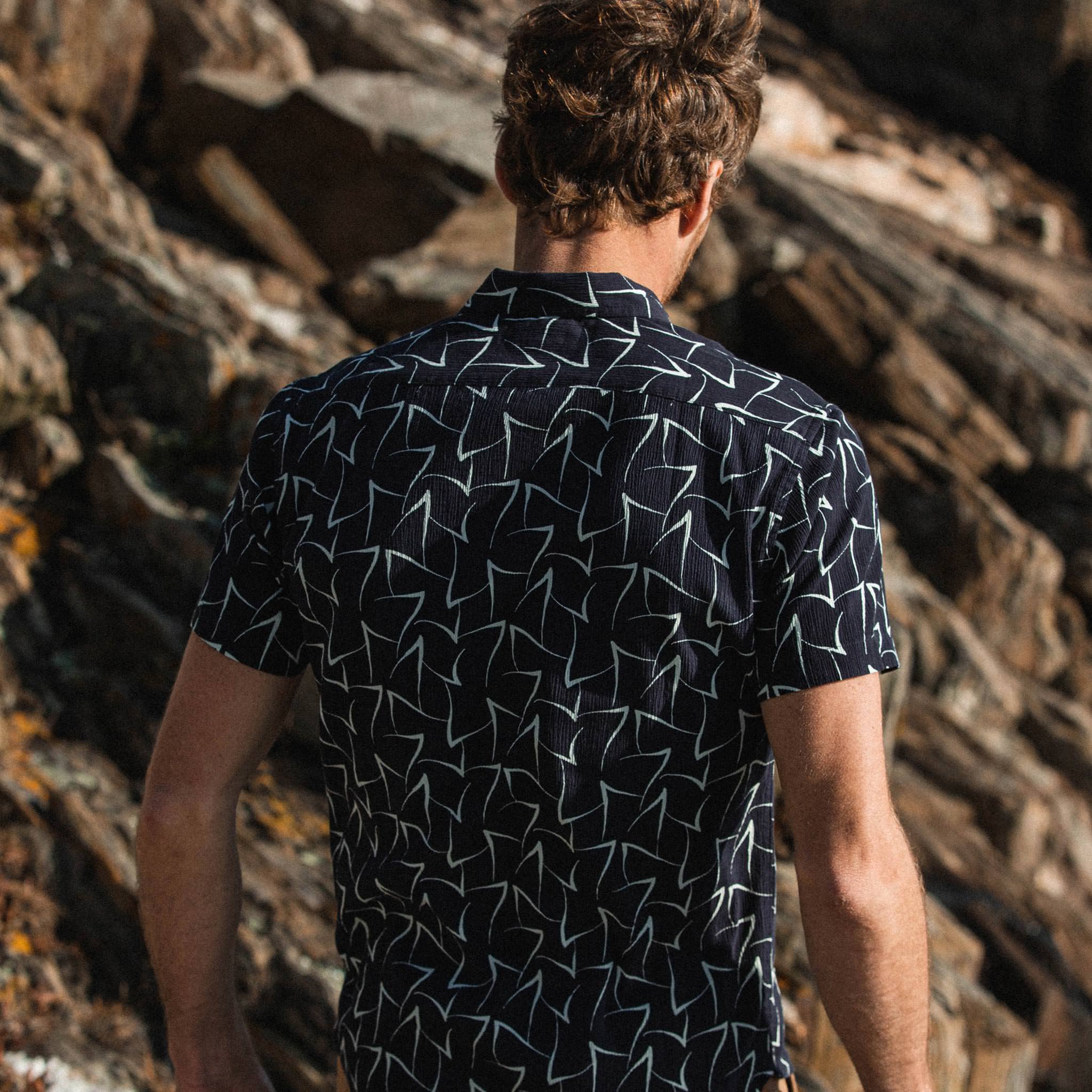 Dark Navy Seagull Short Sleeve Shirt K290375
