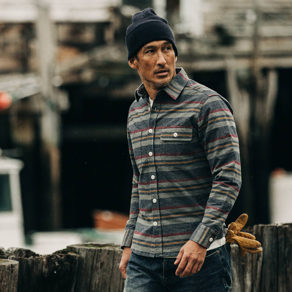The Moto Shirt in Blanket Stripe