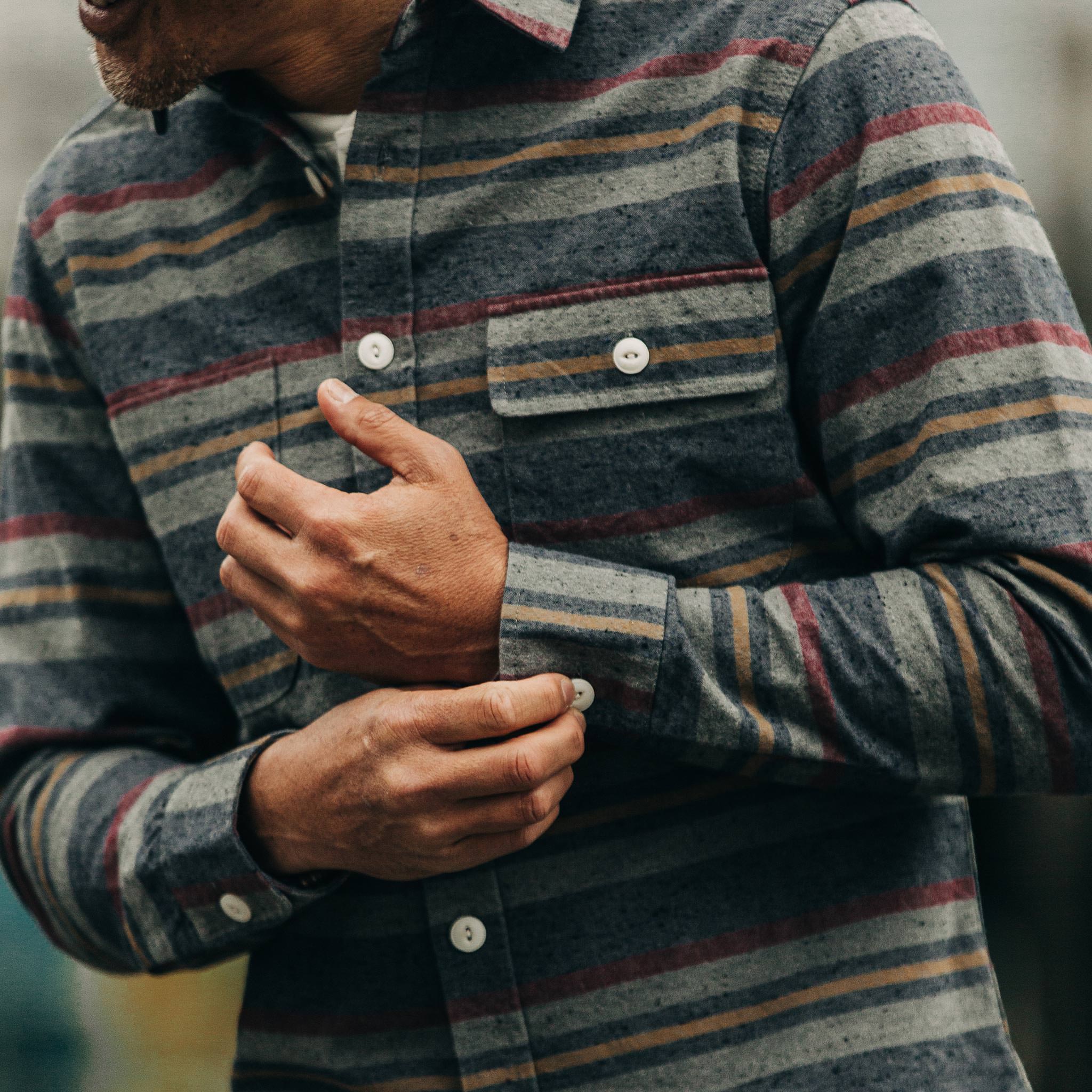 The Moto Shirt in Blanket Stripe