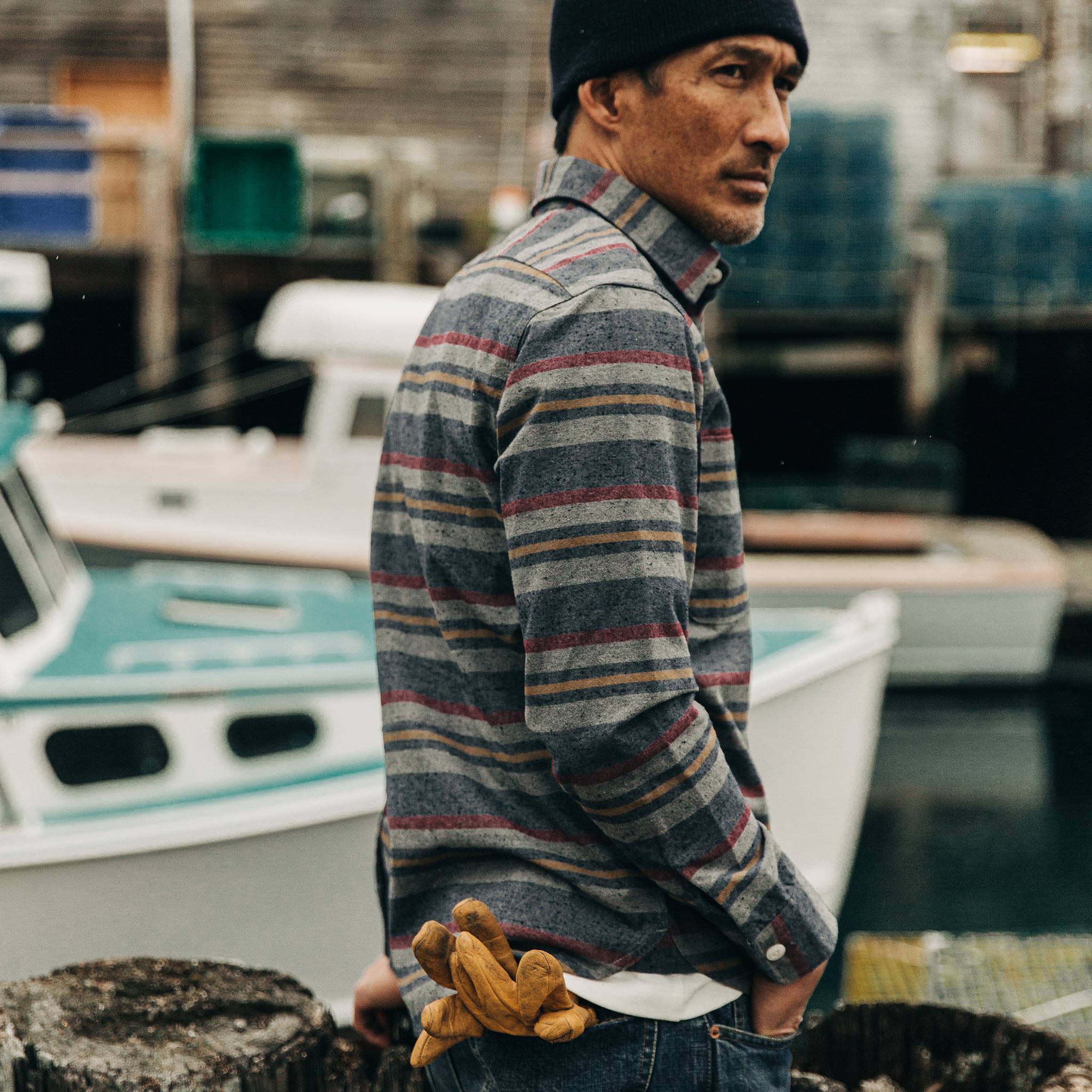 The Moto Shirt in Blanket Stripe