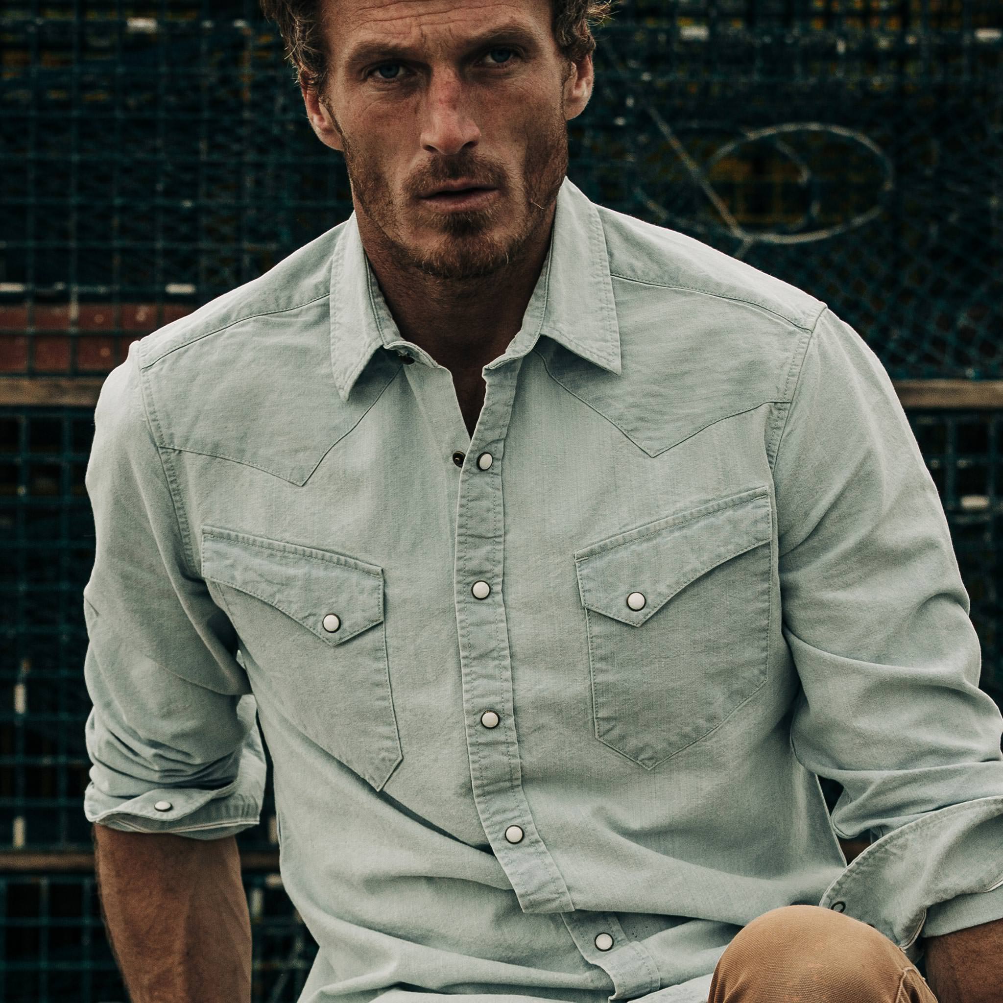 The Western Shirt in Washed Selvage Chambray
