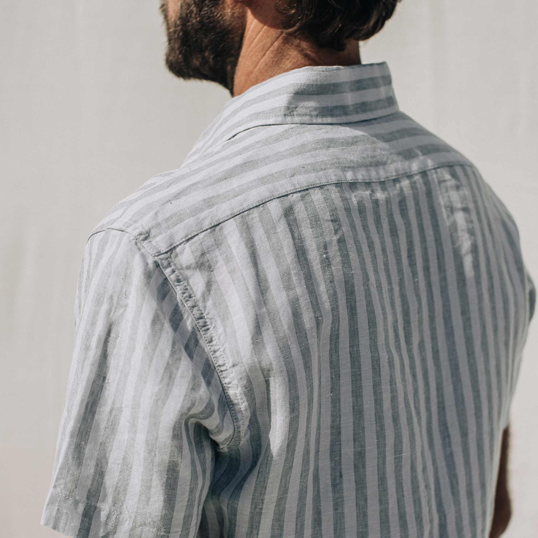 Grey Stripe Short Sleeve Shirt R708521
