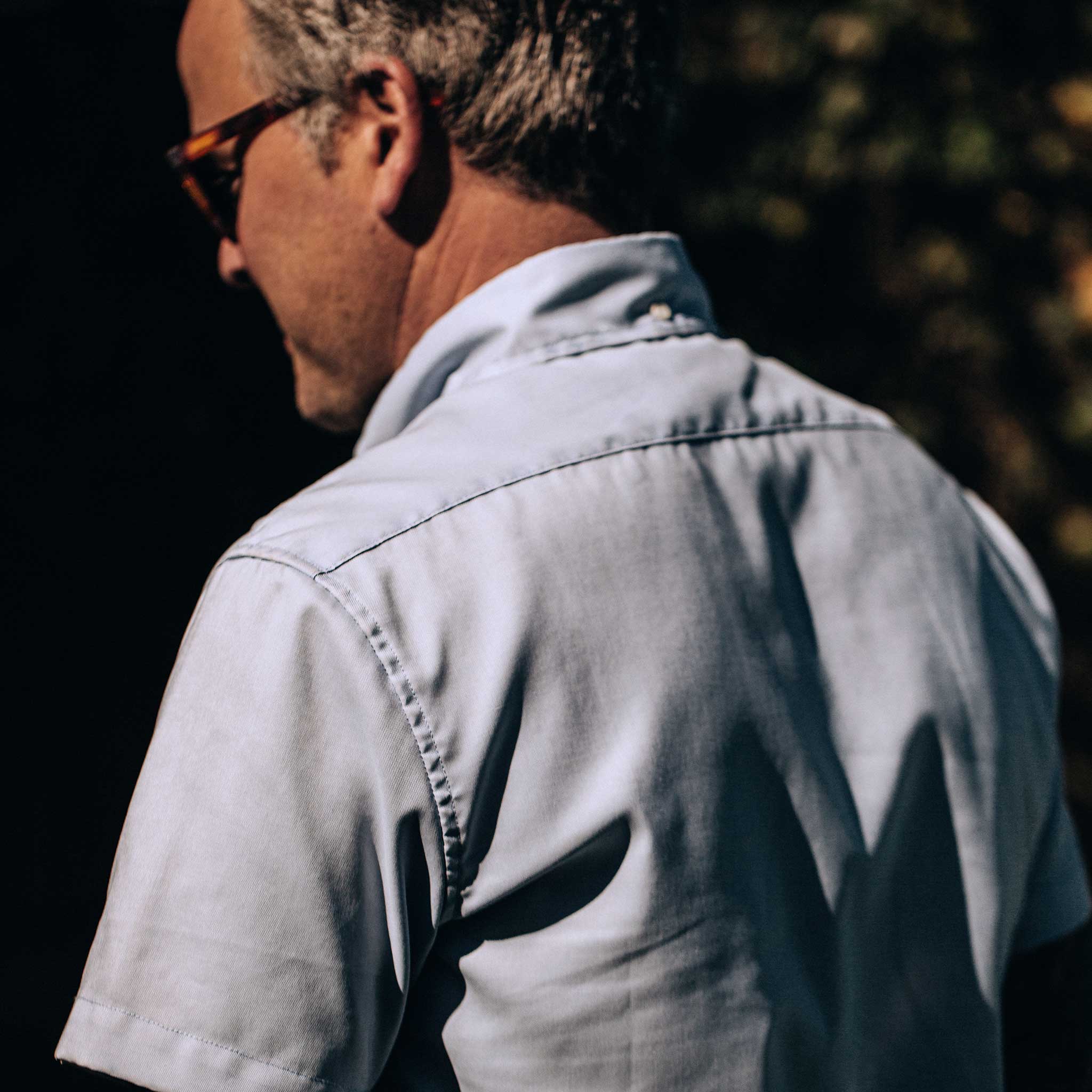 Washed Blue Oxford Short Sleeve Jack M883