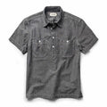 Charcoal Chambray Short Sleeve Popover W5560
