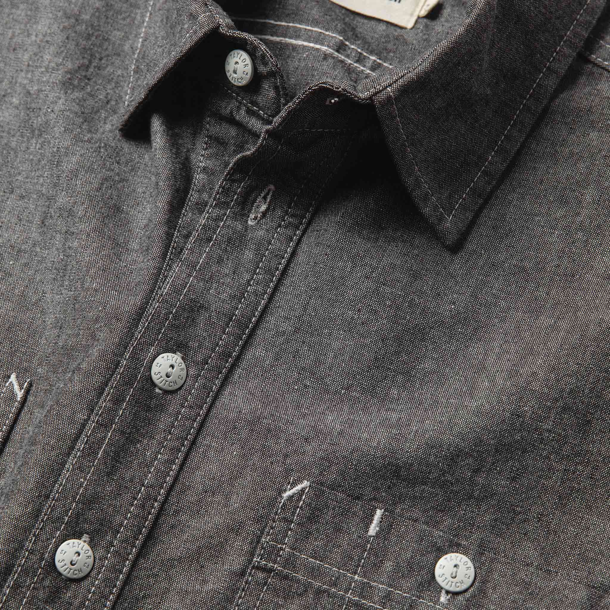 Charcoal Chambray Short Sleeve Popover W5560
