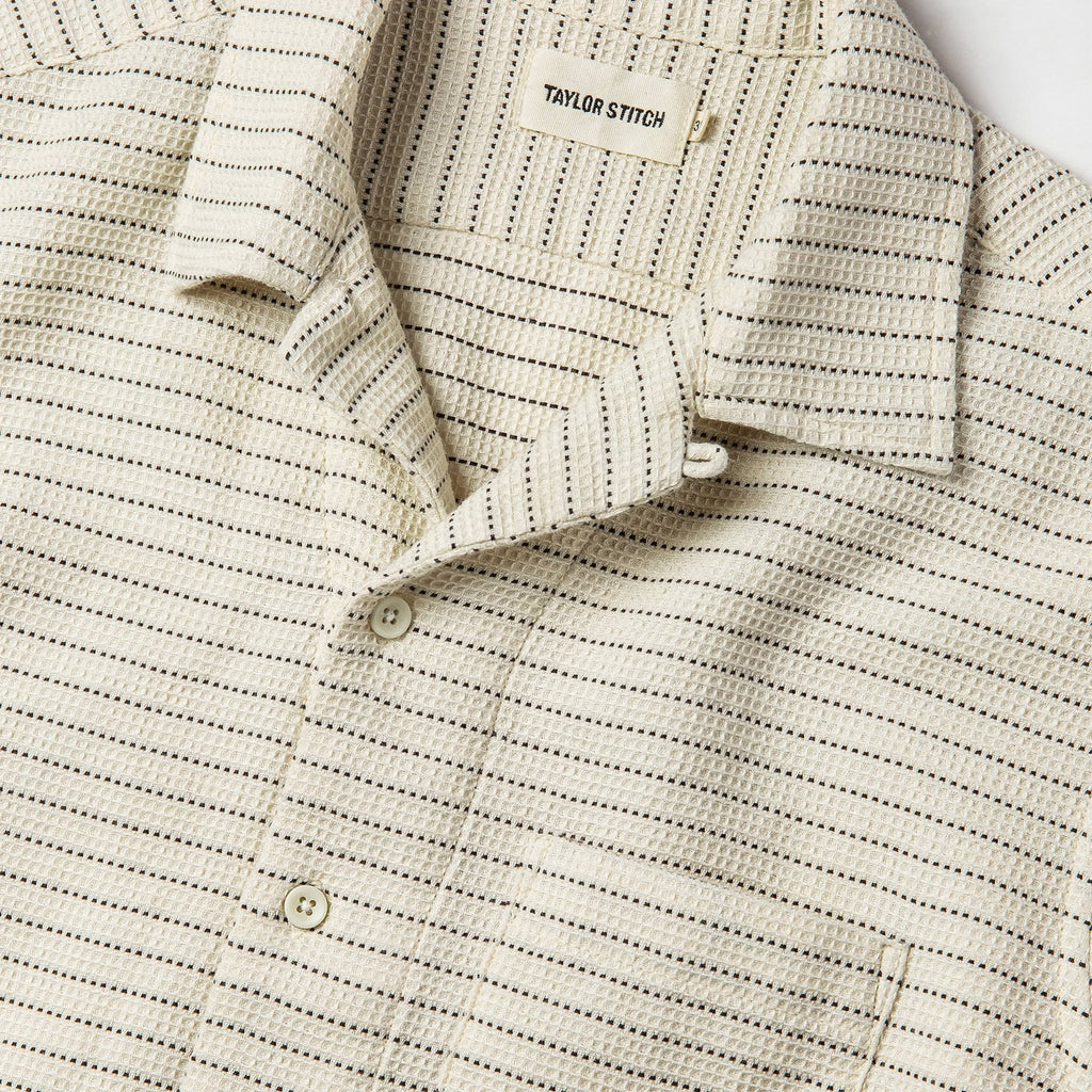 Natural Pickstitch Waffle Short Sleeve Shirt R742764