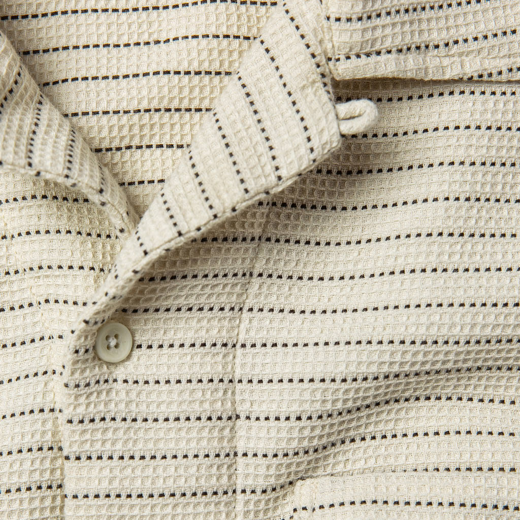 Natural Pickstitch Waffle Short Sleeve Shirt R742764