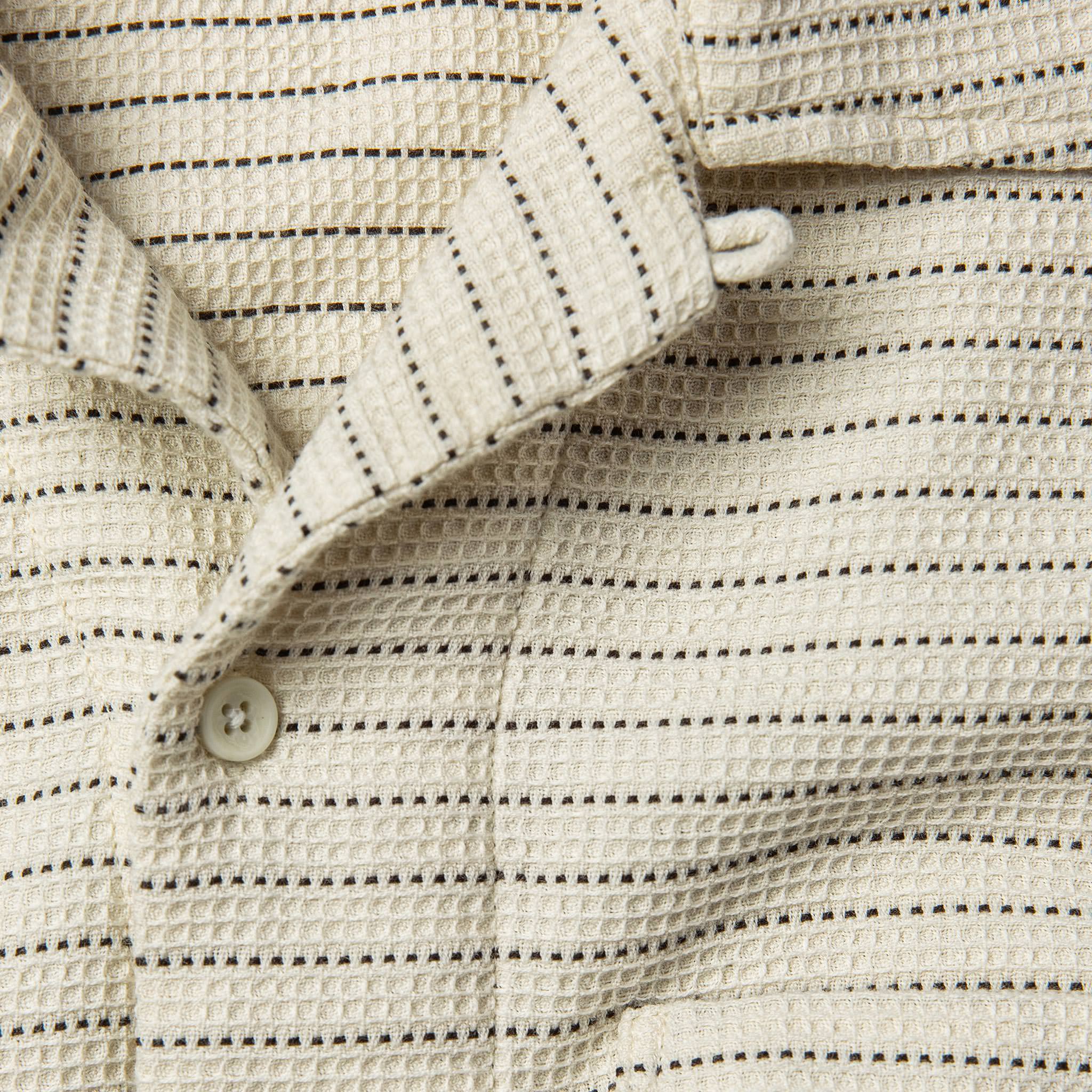 Natural Pickstitch Waffle Short Sleeve Shirt R742764