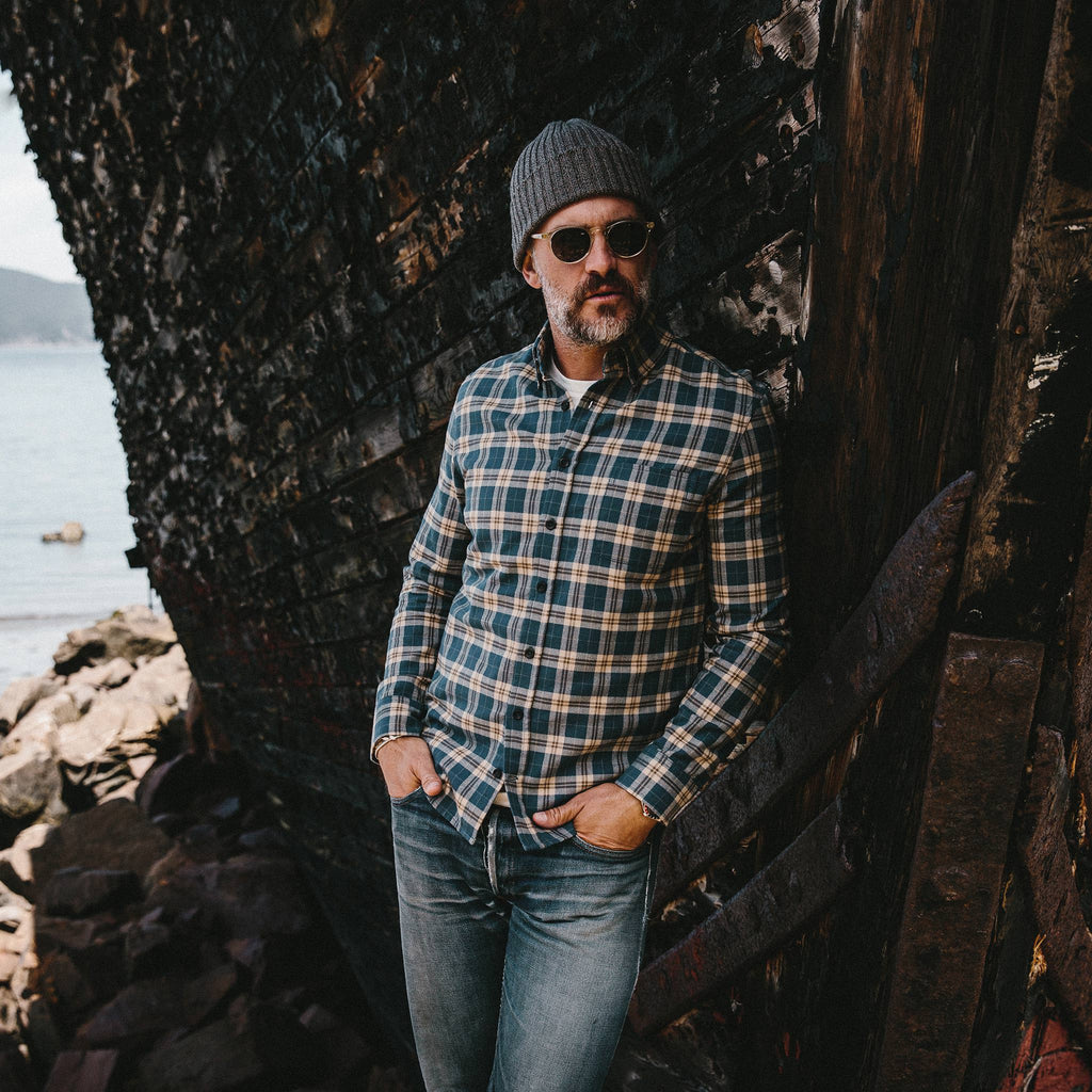 The Jack in Brushed Navy Plaid