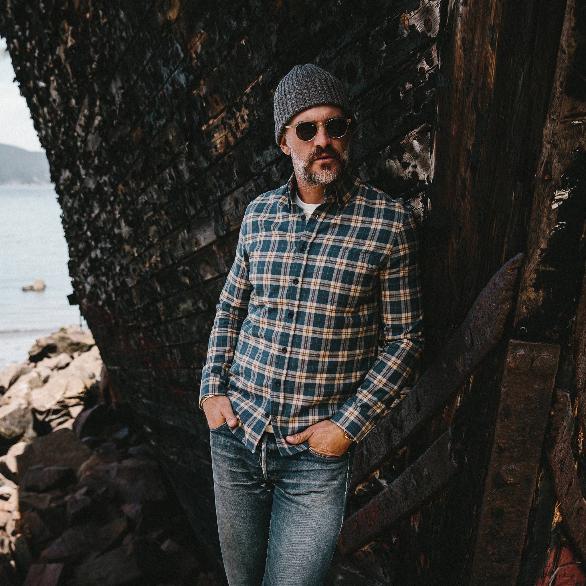 The Jack in Brushed Navy Plaid