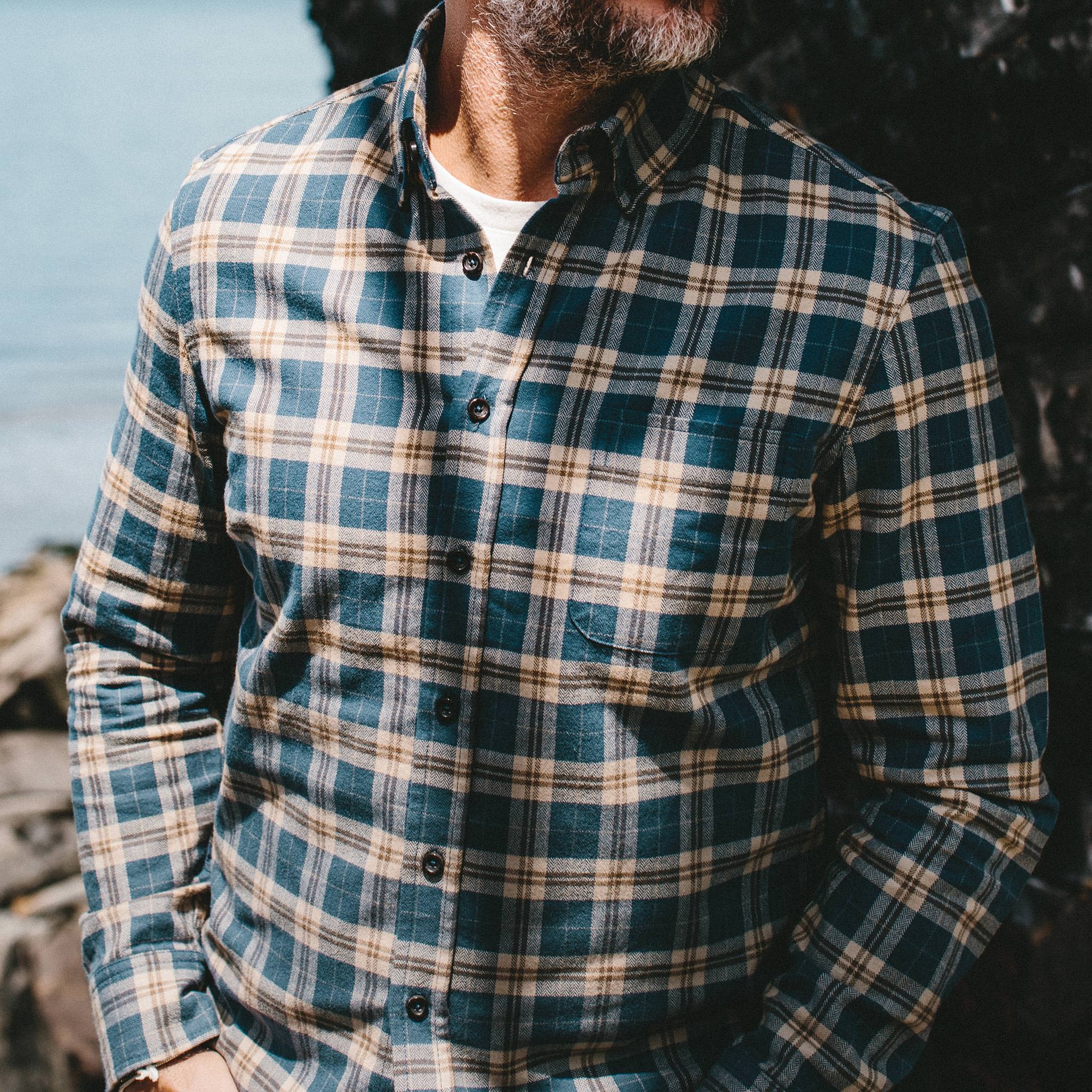 The Jack in Brushed Navy Plaid