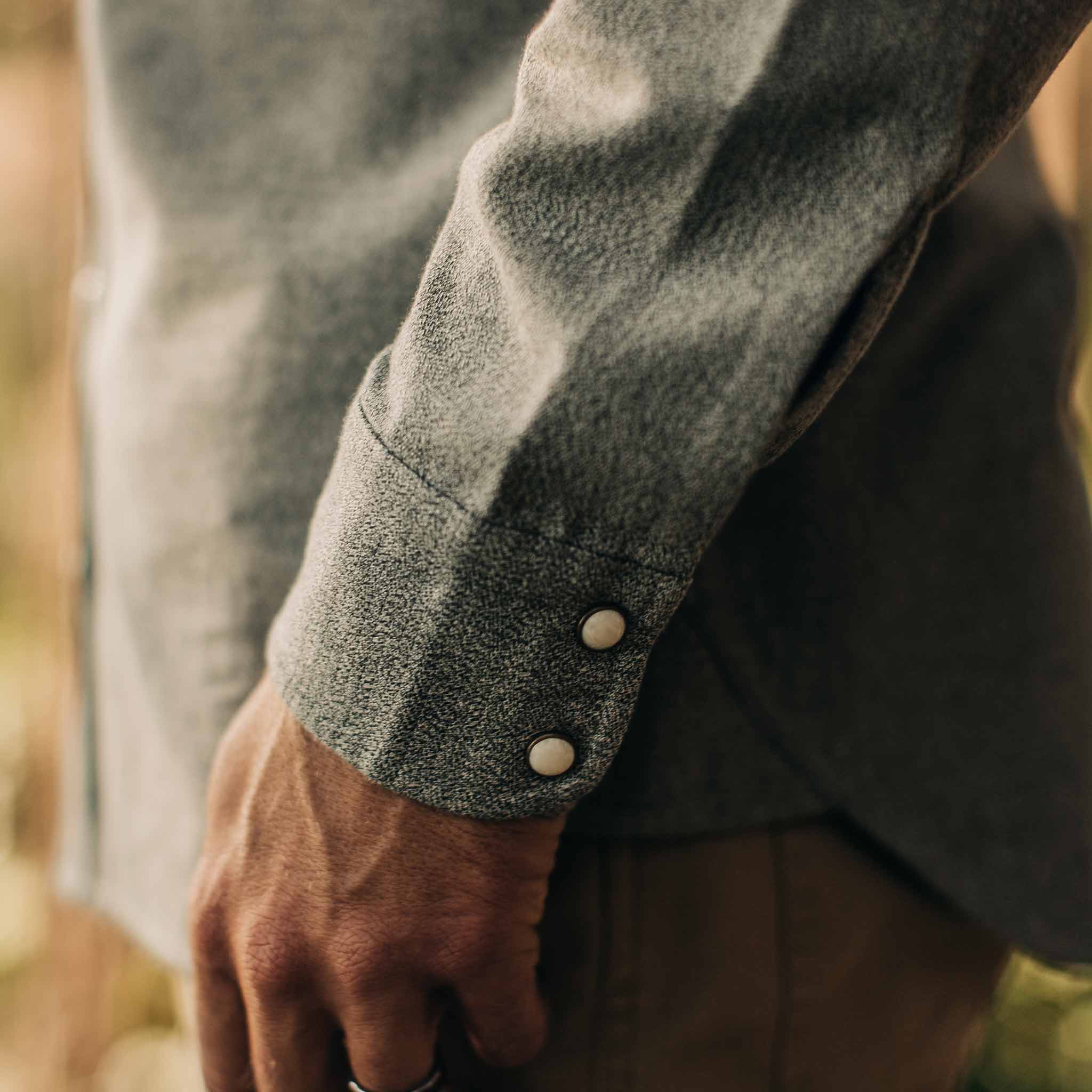 The Western Shirt in Olive Melange