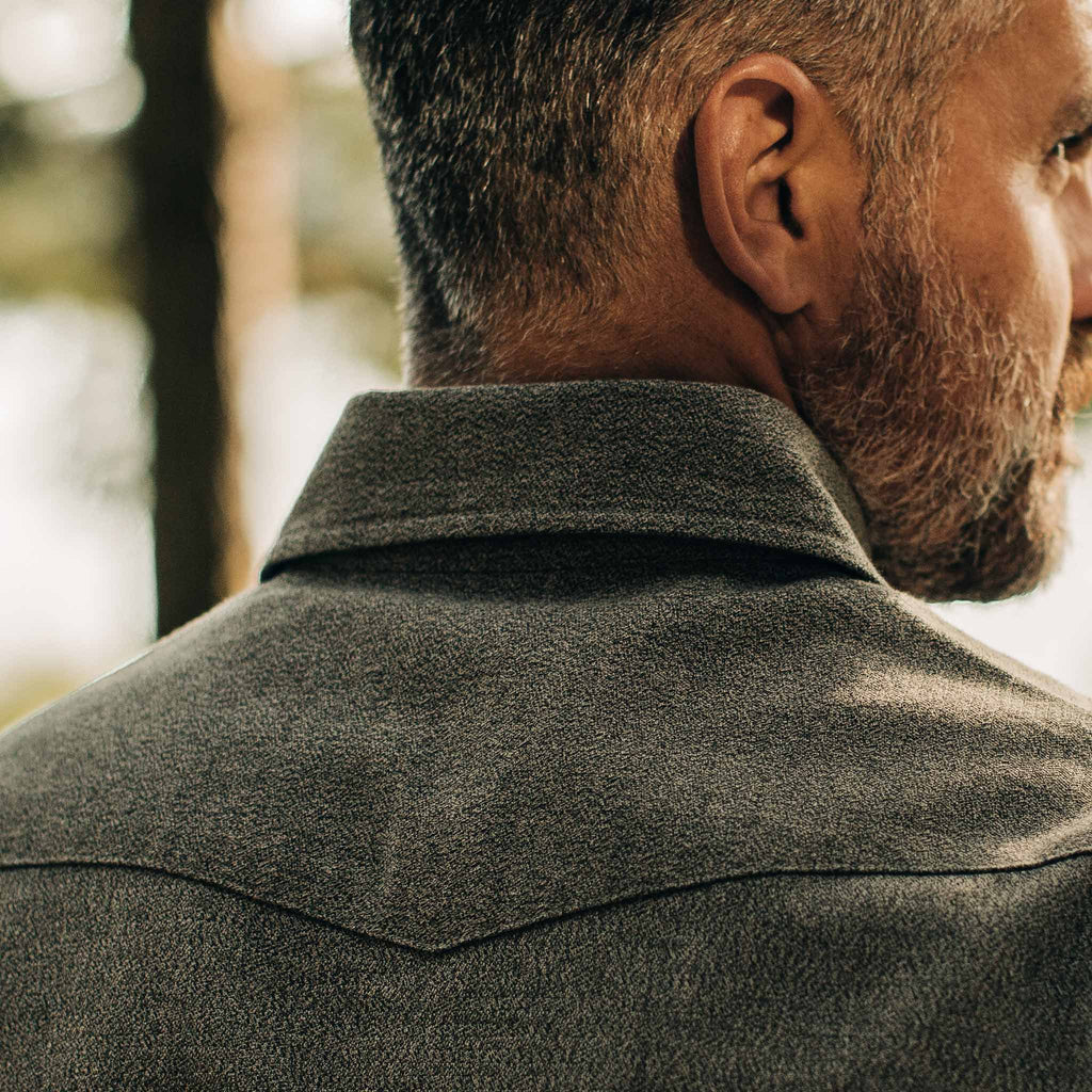 The Western Shirt in Olive Melange