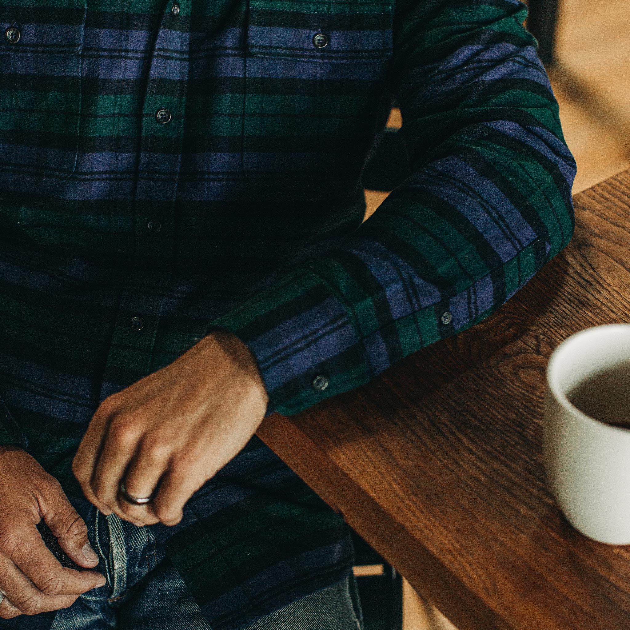 The Yosemite Shirt in Blackwatch Plaid
