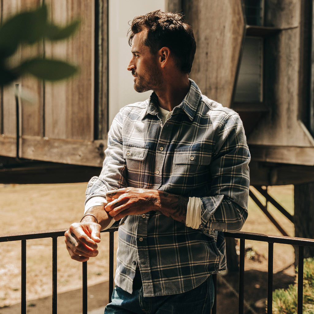 The Ledge Shirt in Navy Plaid