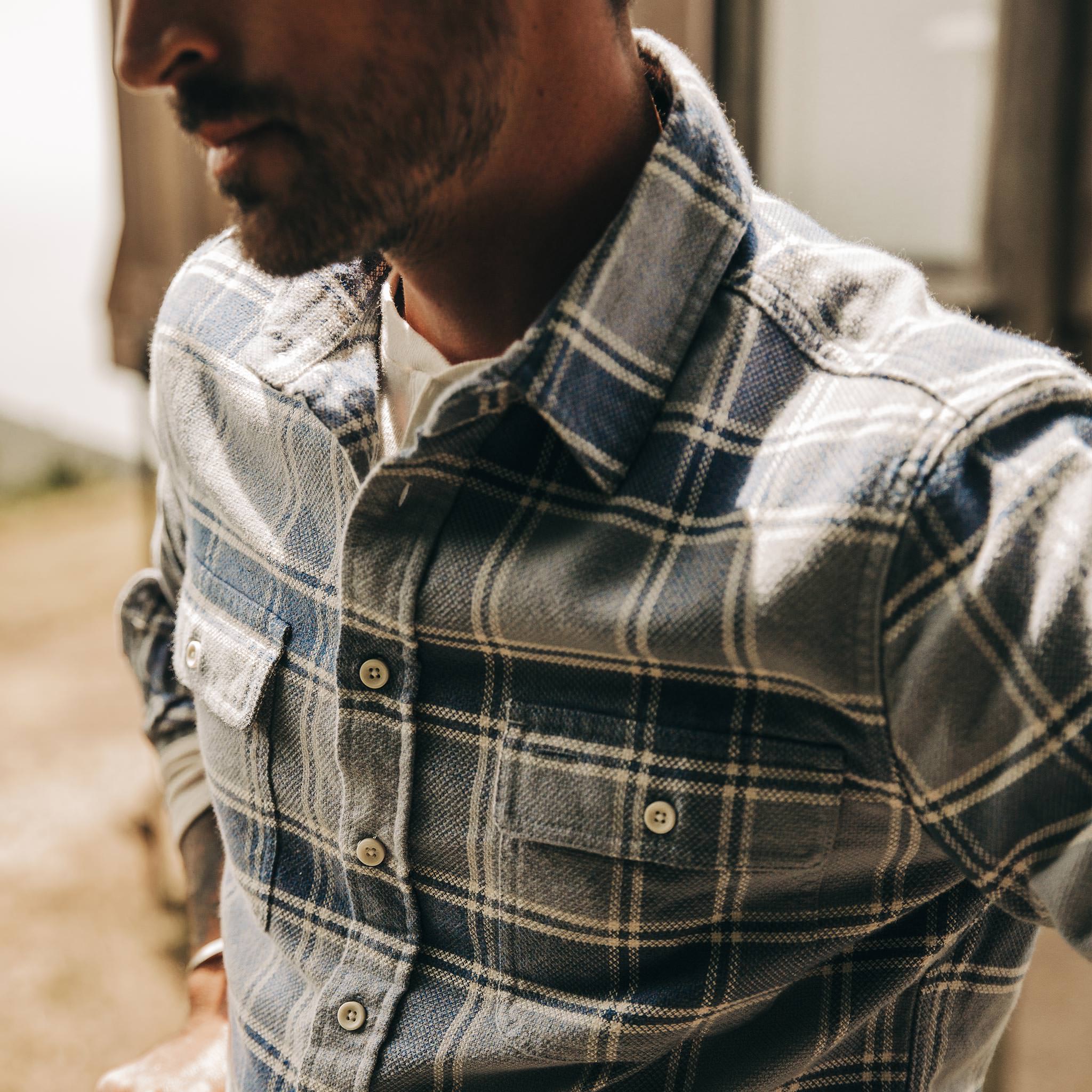 The Ledge Shirt in Navy Plaid