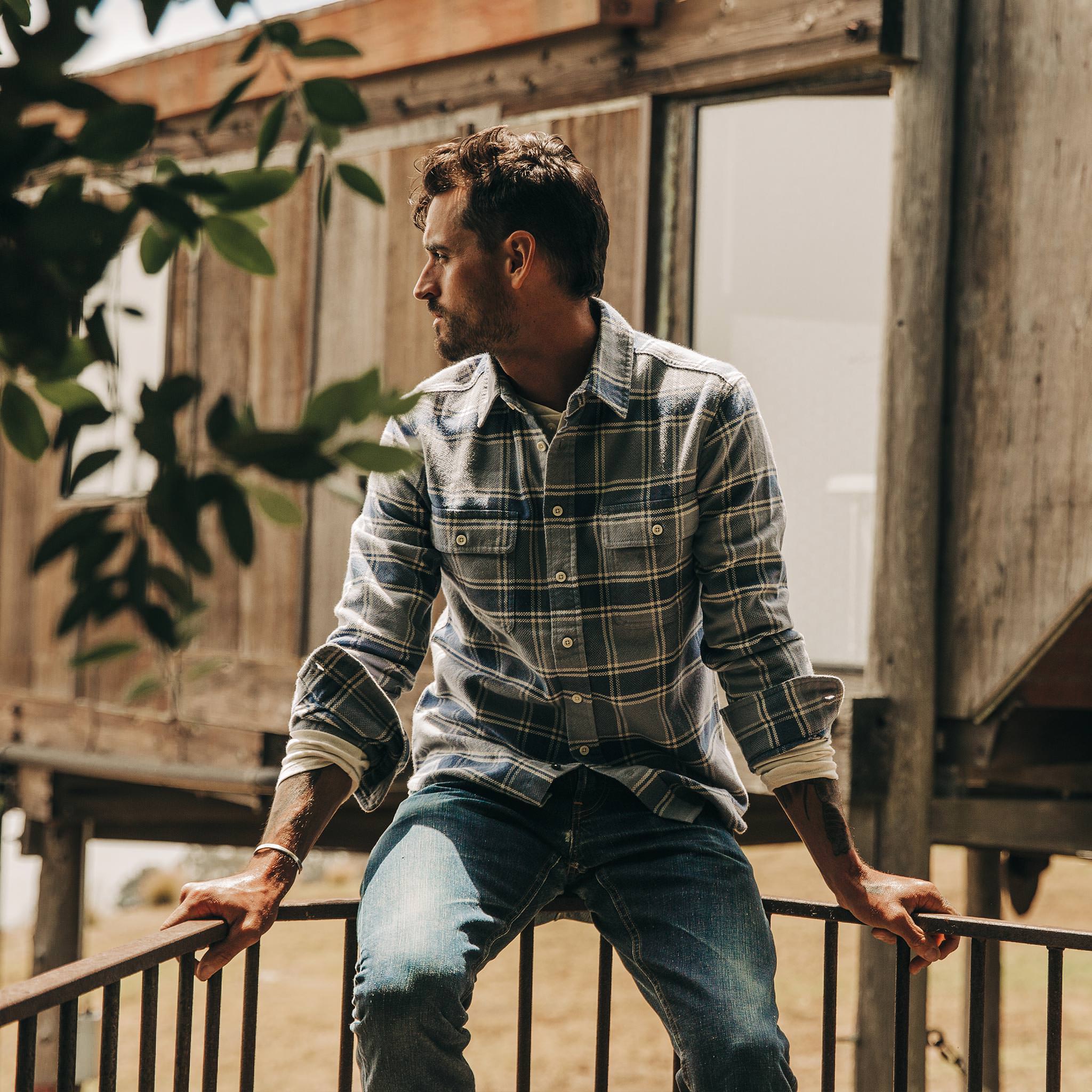 The Ledge Shirt in Navy Plaid