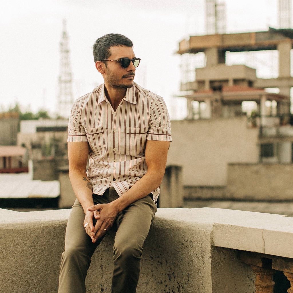 The Tulum in Cranberry Stripe