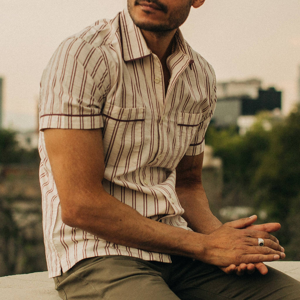 The Tulum in Cranberry Stripe