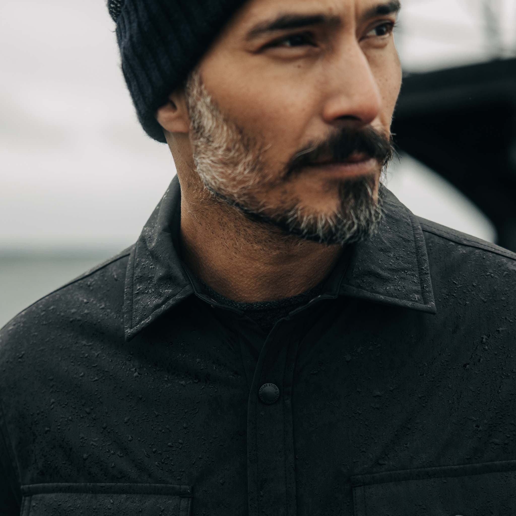 Maritime Shirt Jacket in Coal Q73501