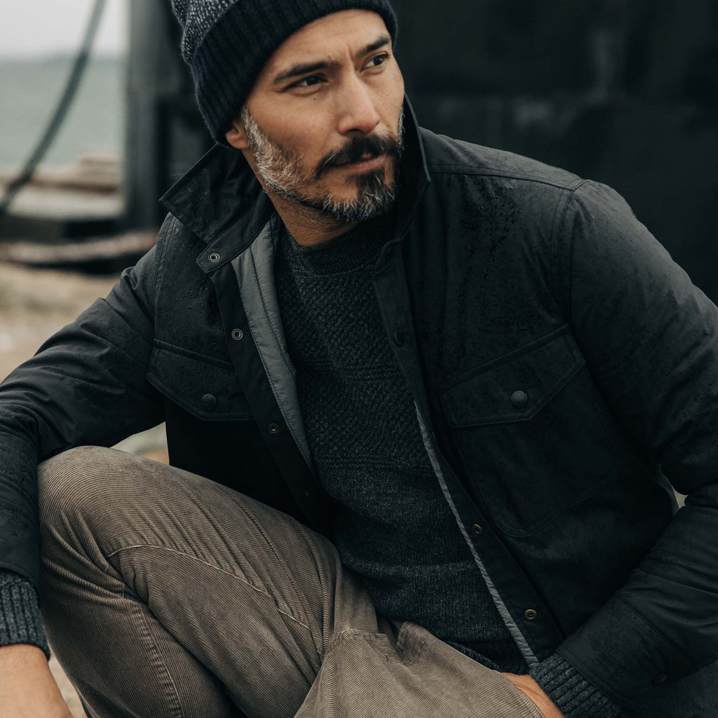Maritime Shirt Jacket in Coal Q73501