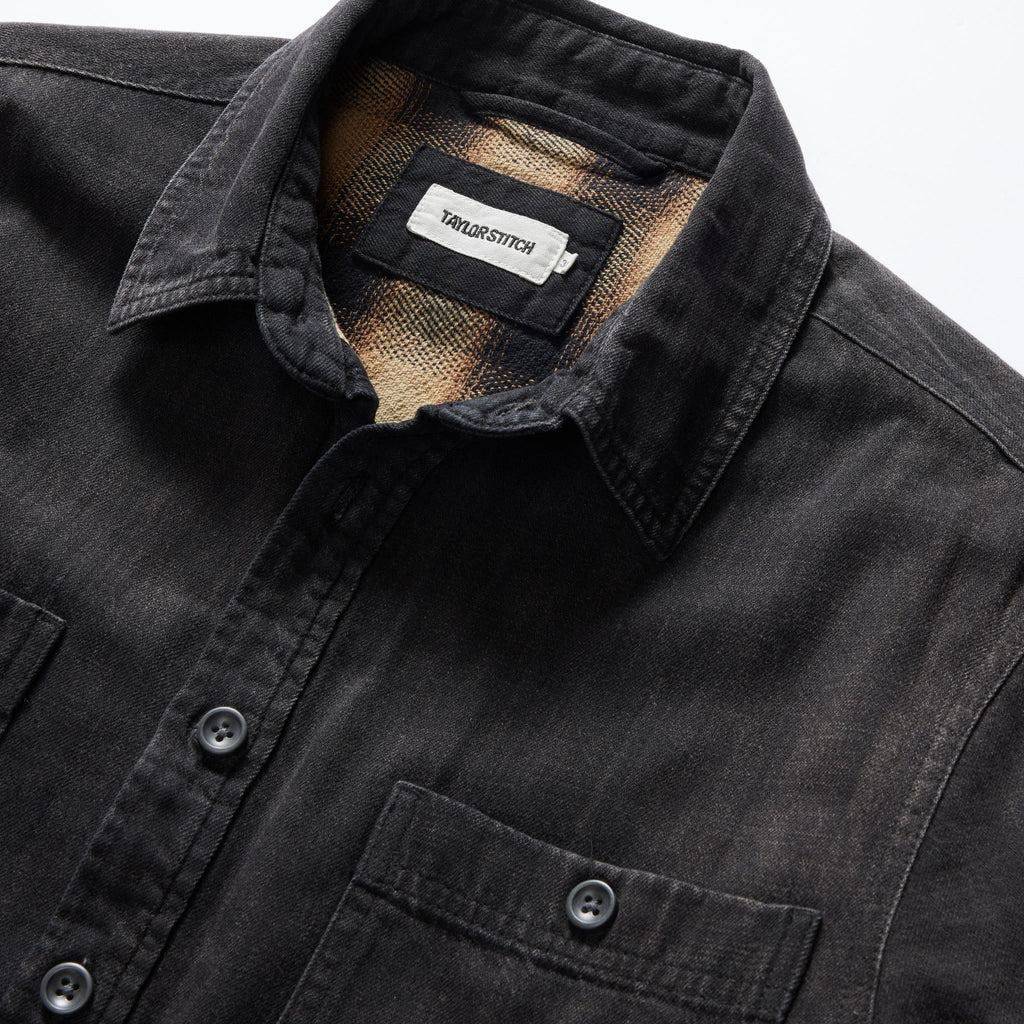 Washed Black Denim Utility Shirt M93970