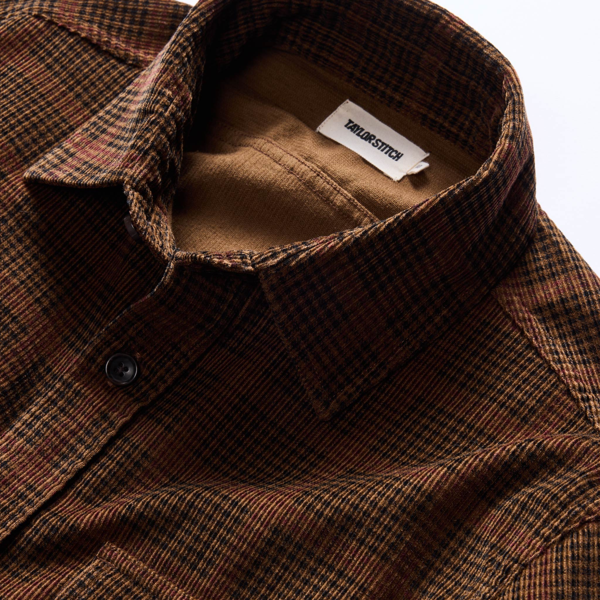 Dark Roast Plaid Cord Shirt A5762