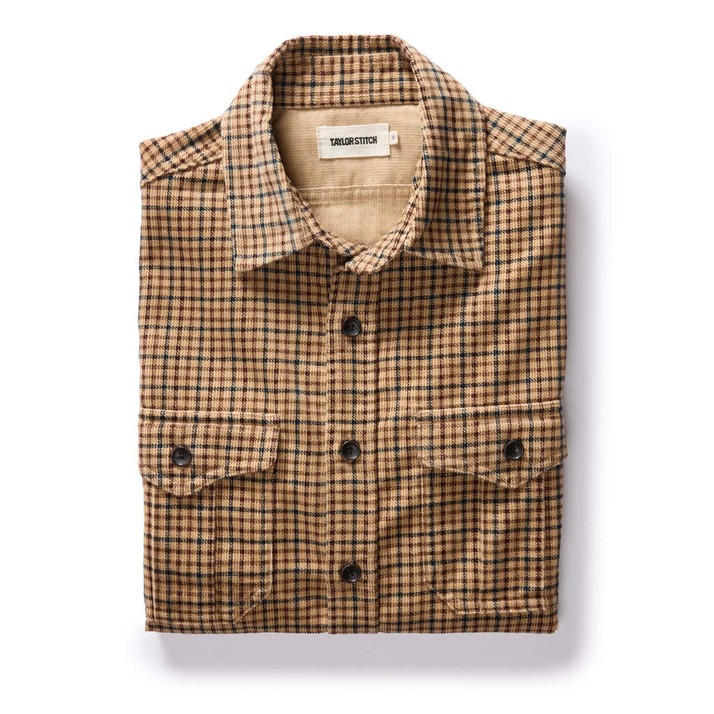 Teak Plaid Cord Shirt L14888