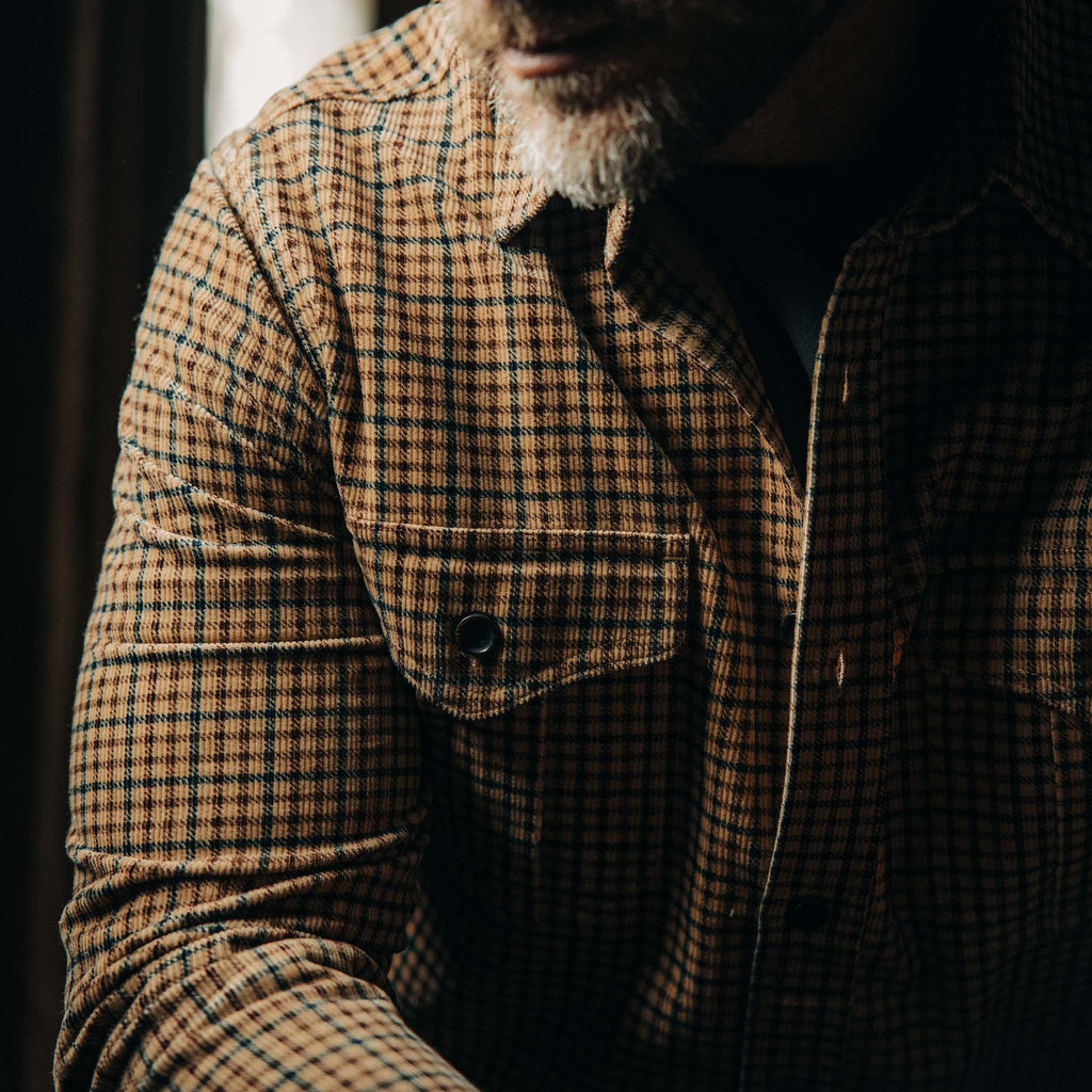 Teak Plaid Cord Shirt L14888