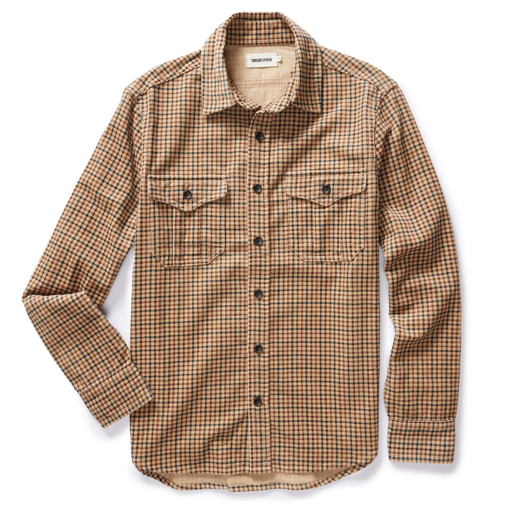 Teak Plaid Cord Shirt L14888