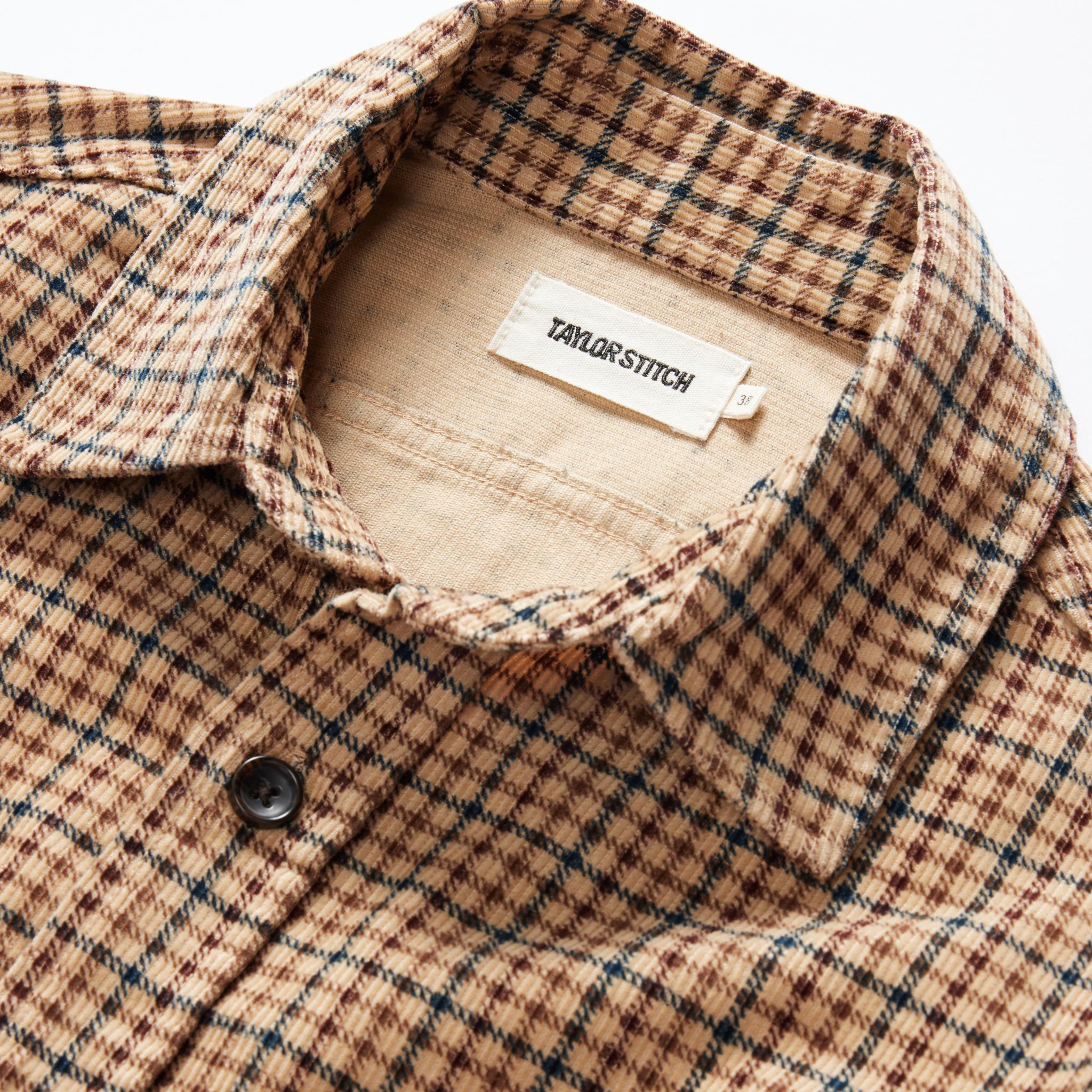 Teak Plaid Cord Shirt L14888