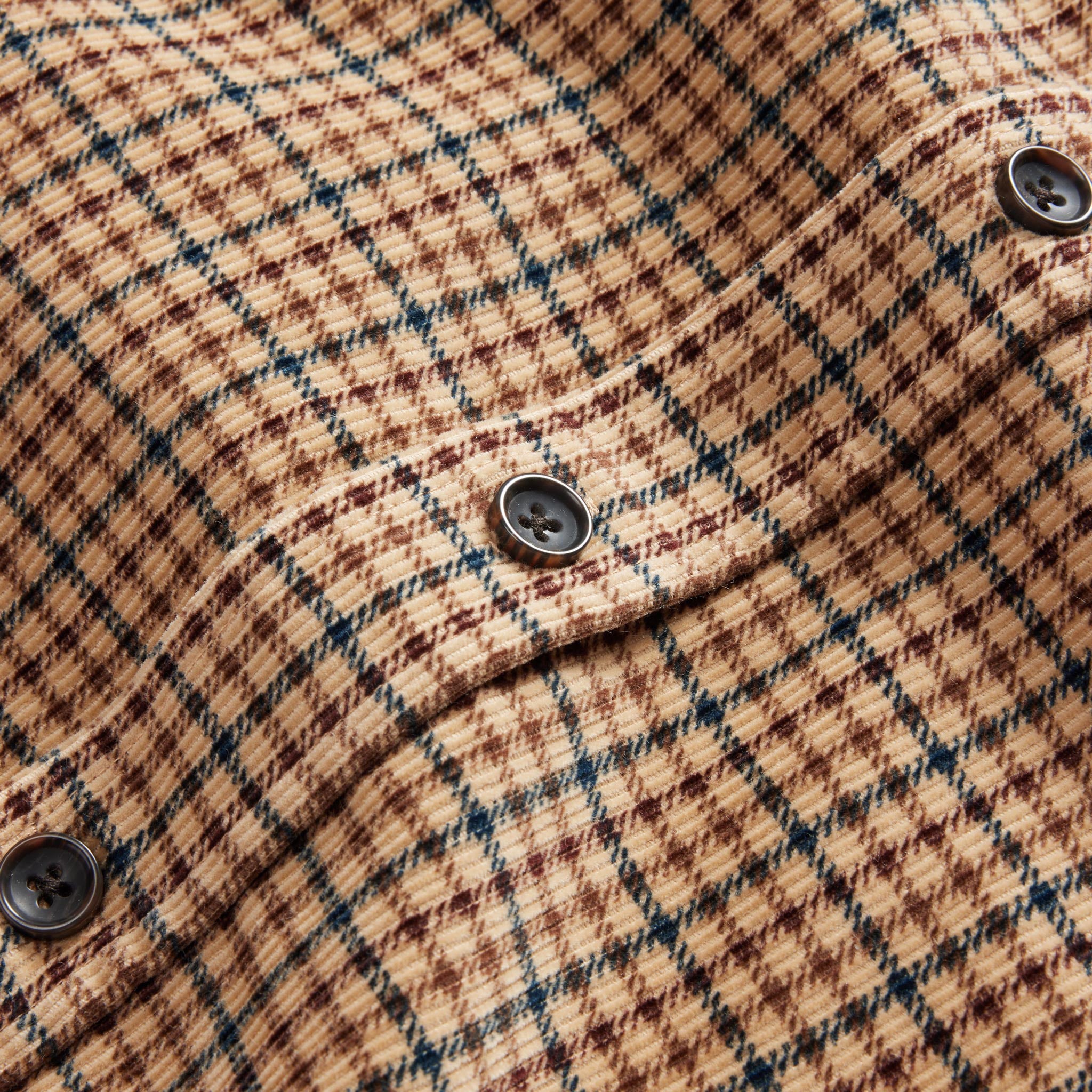 Teak Plaid Cord Shirt L14888