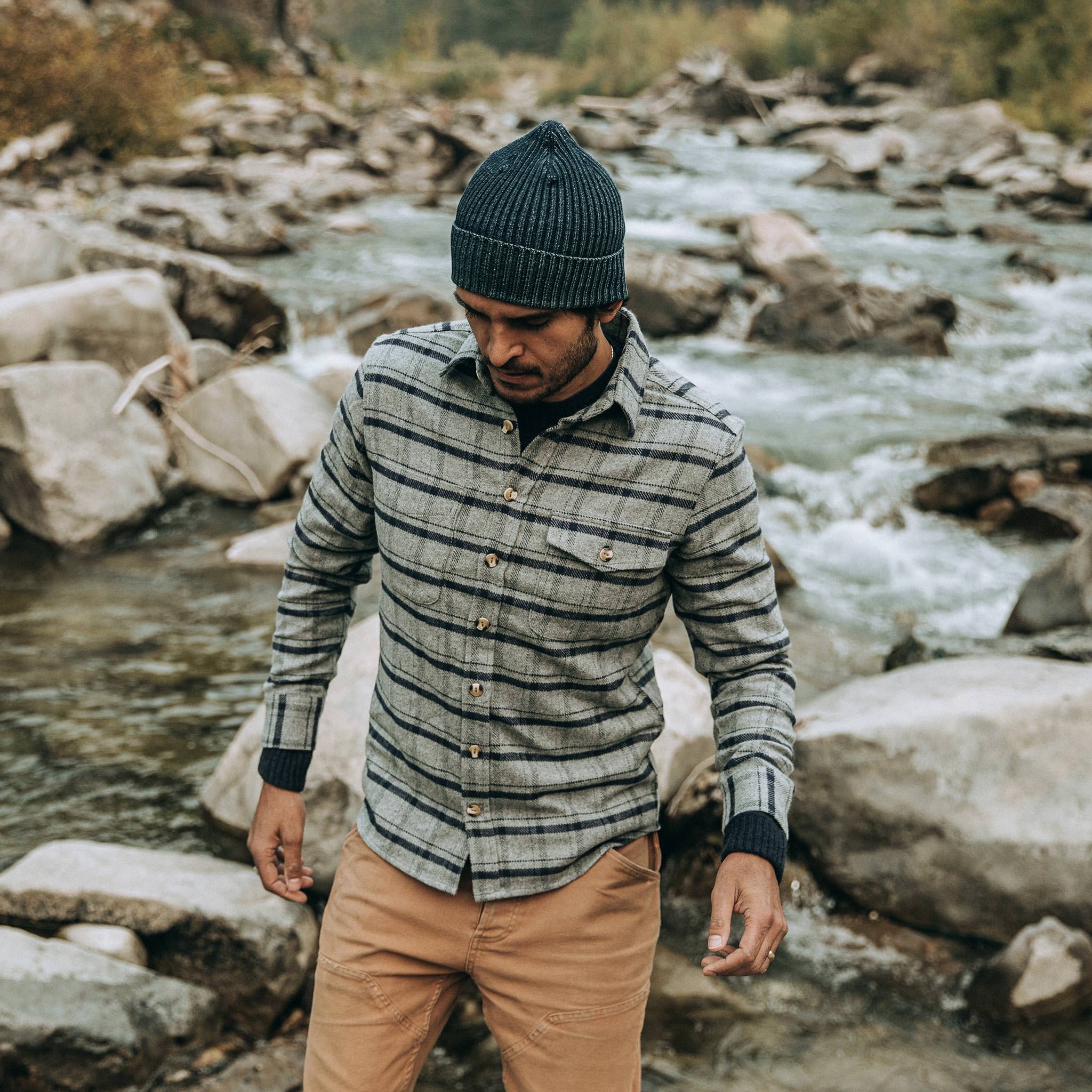 Ash Plaid Crater Shirt C425
