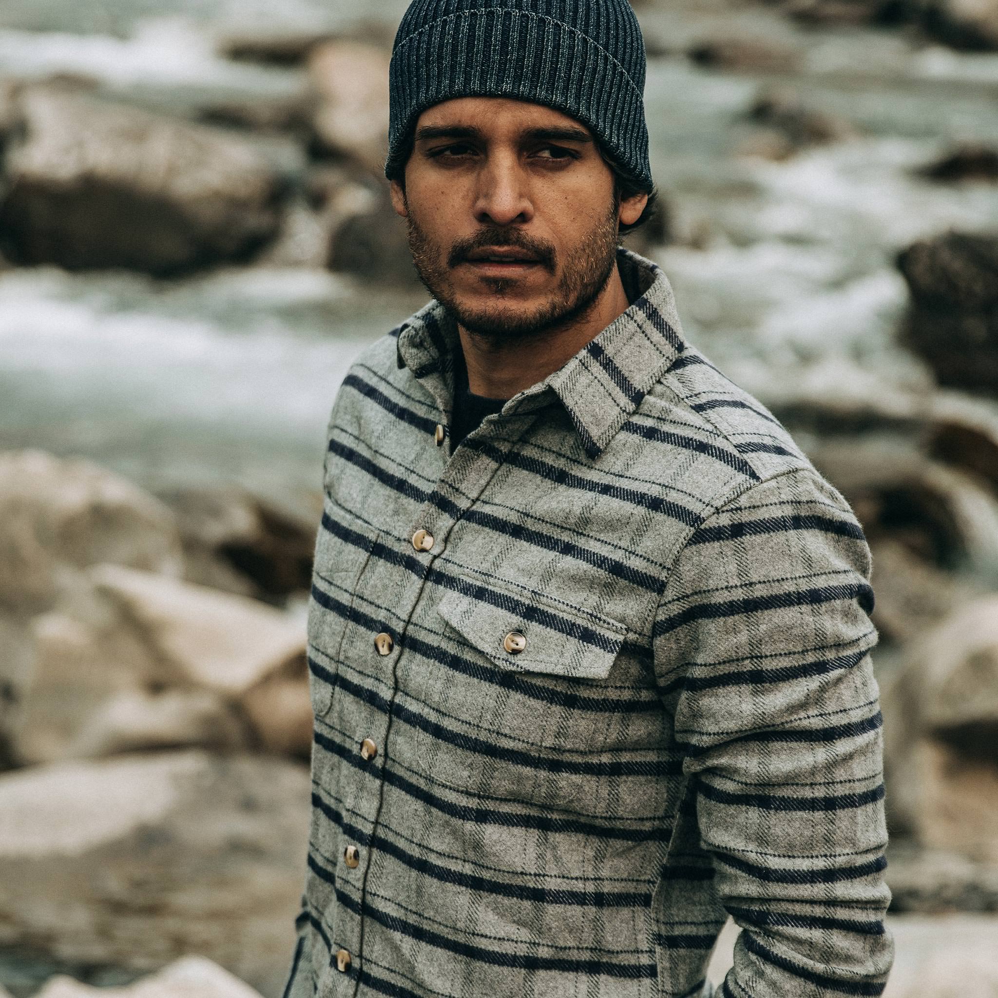 Ash Plaid Crater Shirt C425